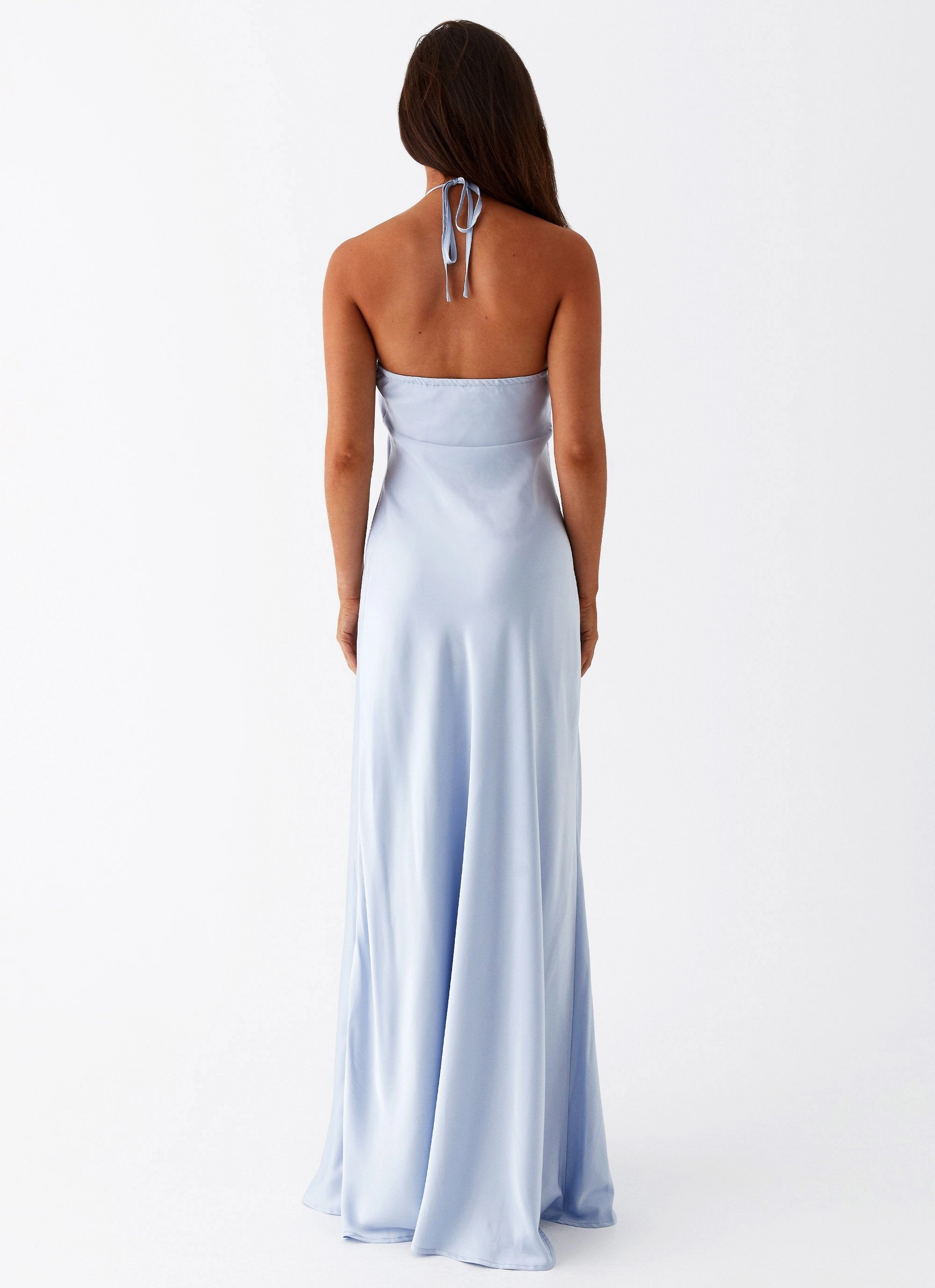 Vacation Vibes Noir Symphony Maxi Dress - Ice Blue