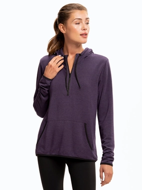 HighNeckDesign Kyanna FeatherLoop Half Zip Hoodie