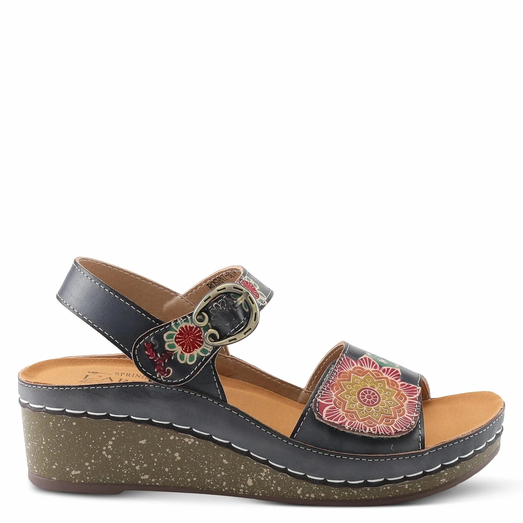 L'Artiste by Spring Step Roshni Sandals - Blue Multi Open Toe