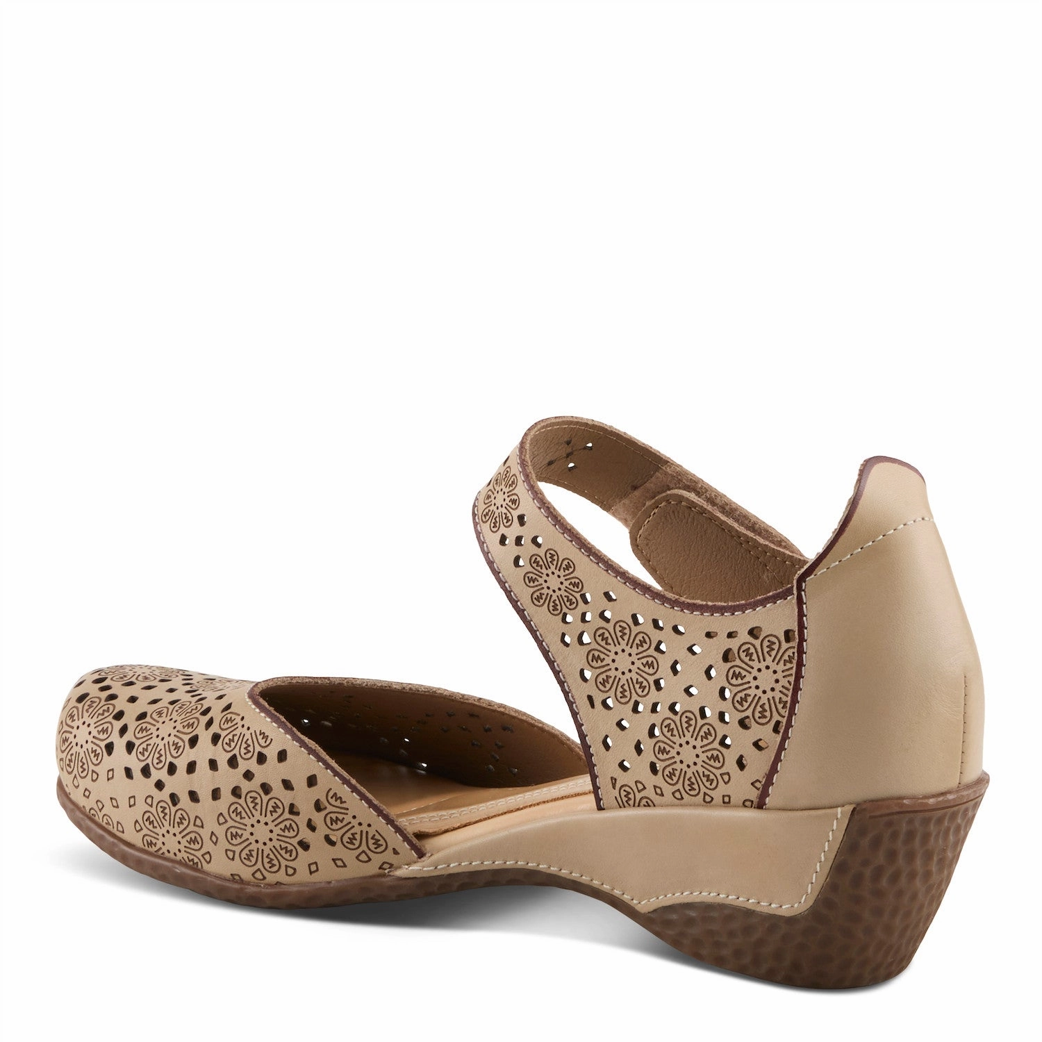 Light Fit Touch Soft L'Artiste by Spring Step Women's Americana Natural Leather Closed Toe Sandal - Pink Multi