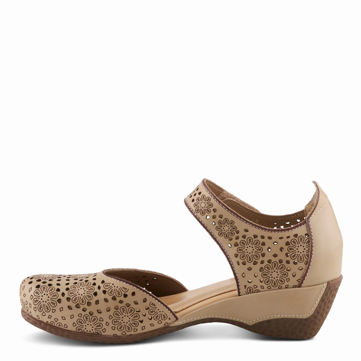 Daily Walk L'Artiste by Spring Step Women's Americana Natural Leather Closed Toe Sandal - Pink Multi