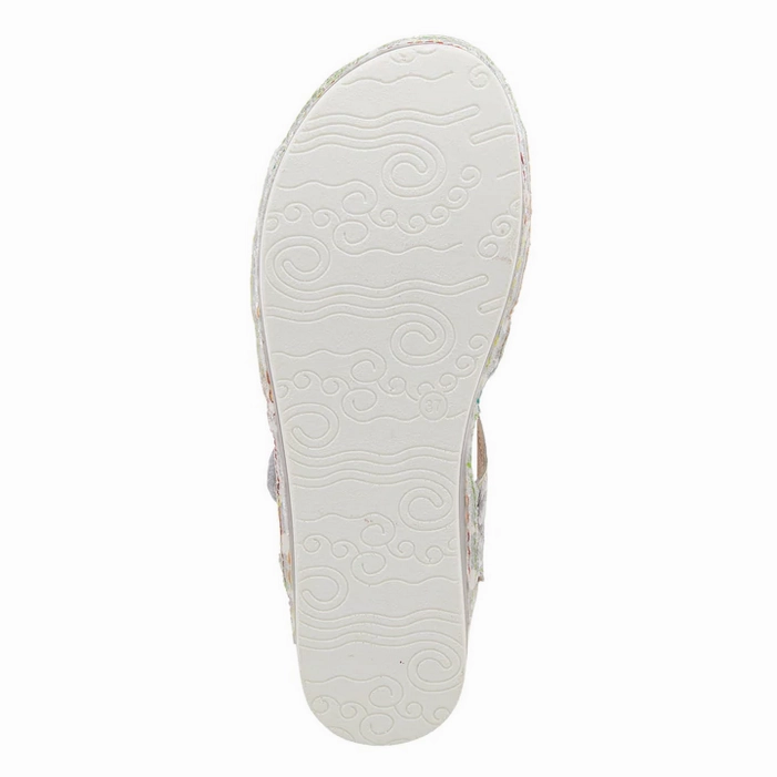 L'Artiste by Spring Step Women's Sumacah Sandal - Silver Multi Flex Groove Engineering waterproof