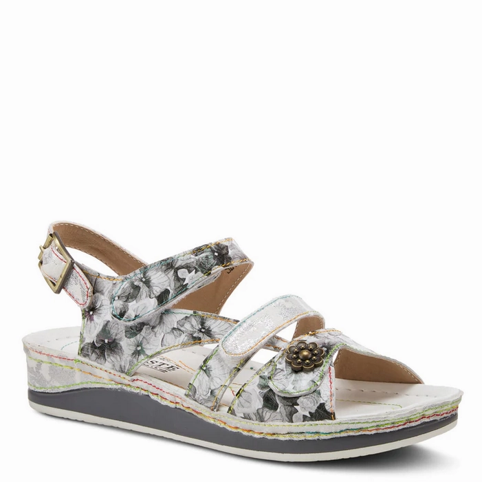 Sporty Footwear Flexible Travel Sandals L'Artiste by Spring Step Women's Sumacah Sandal - Silver Multi