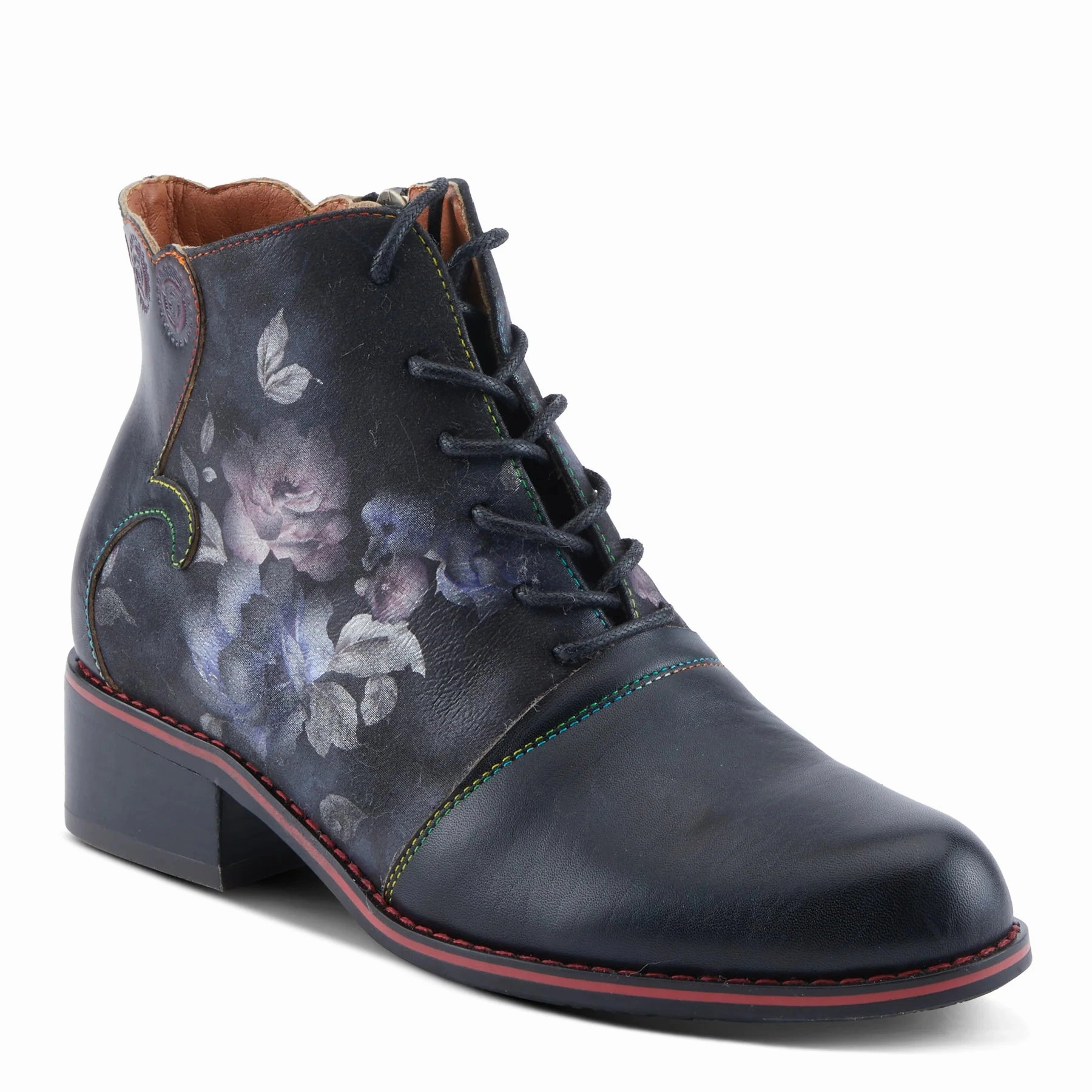 L'Artiste by Spring Step Women's  Xenia Boot - Black Multi Abrasion Resistant Lace