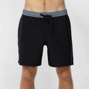 hypoallergenic Hermosa Side Panel EW 17" Beach Short - Black