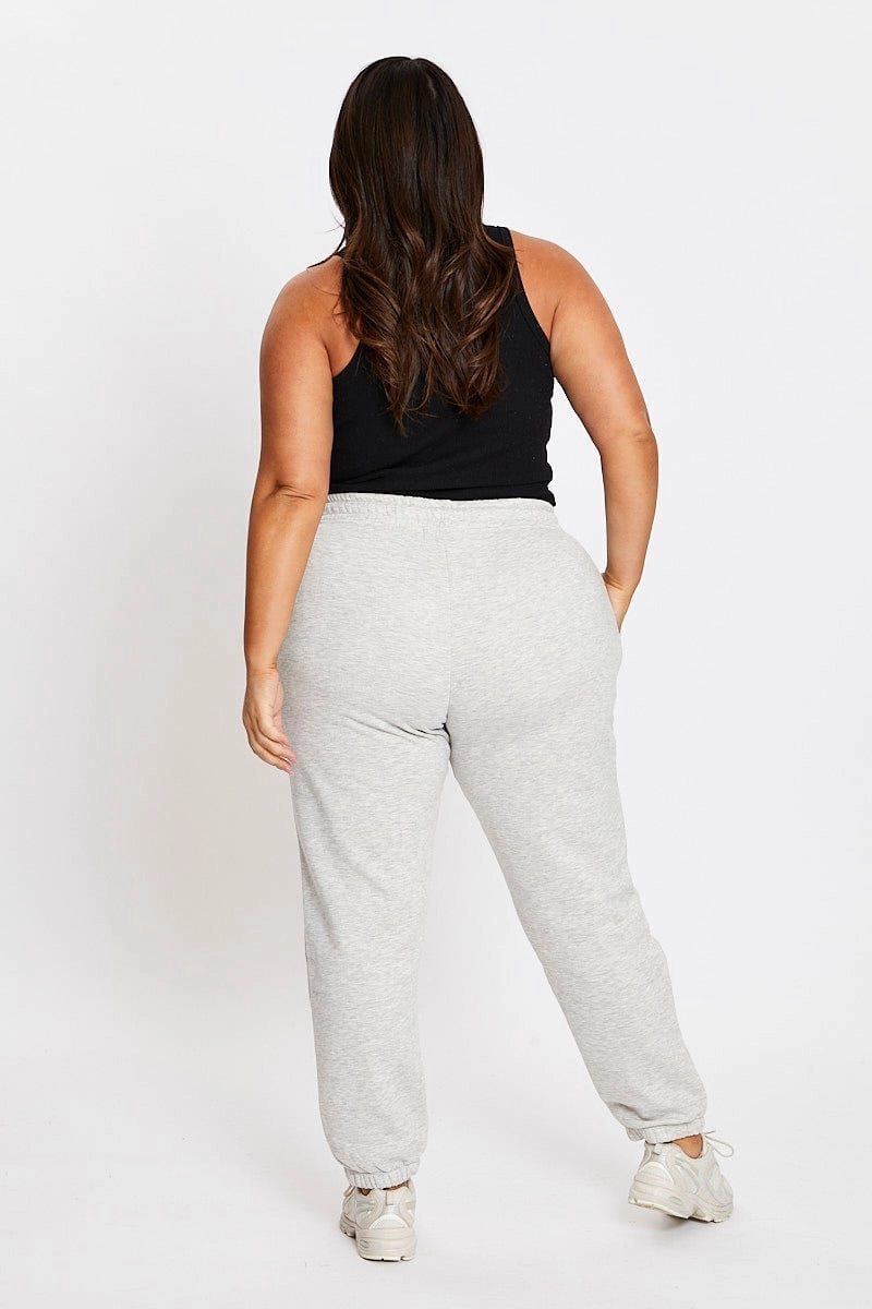 Grey Elastic Waist Track Pants Thermal Regulating Quick Change