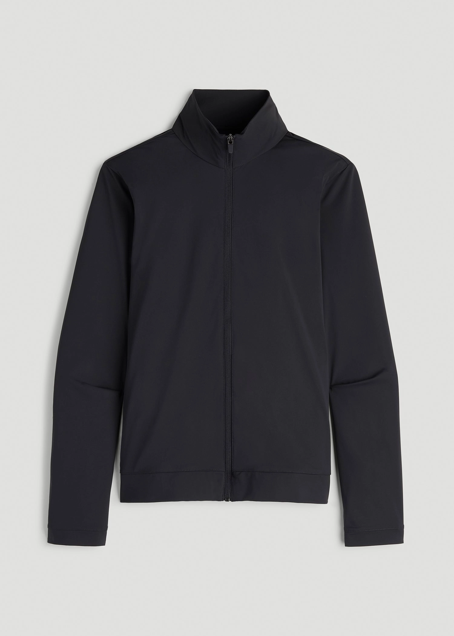 Front Zip Commuter Jacket for Tall Women in Black Anti Snag Fabric Eco Friendly Coatings