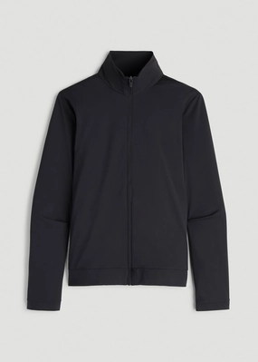Front Zip Commuter Jacket for Tall Women in Black Anti Snag Fabric Eco Friendly Coatings