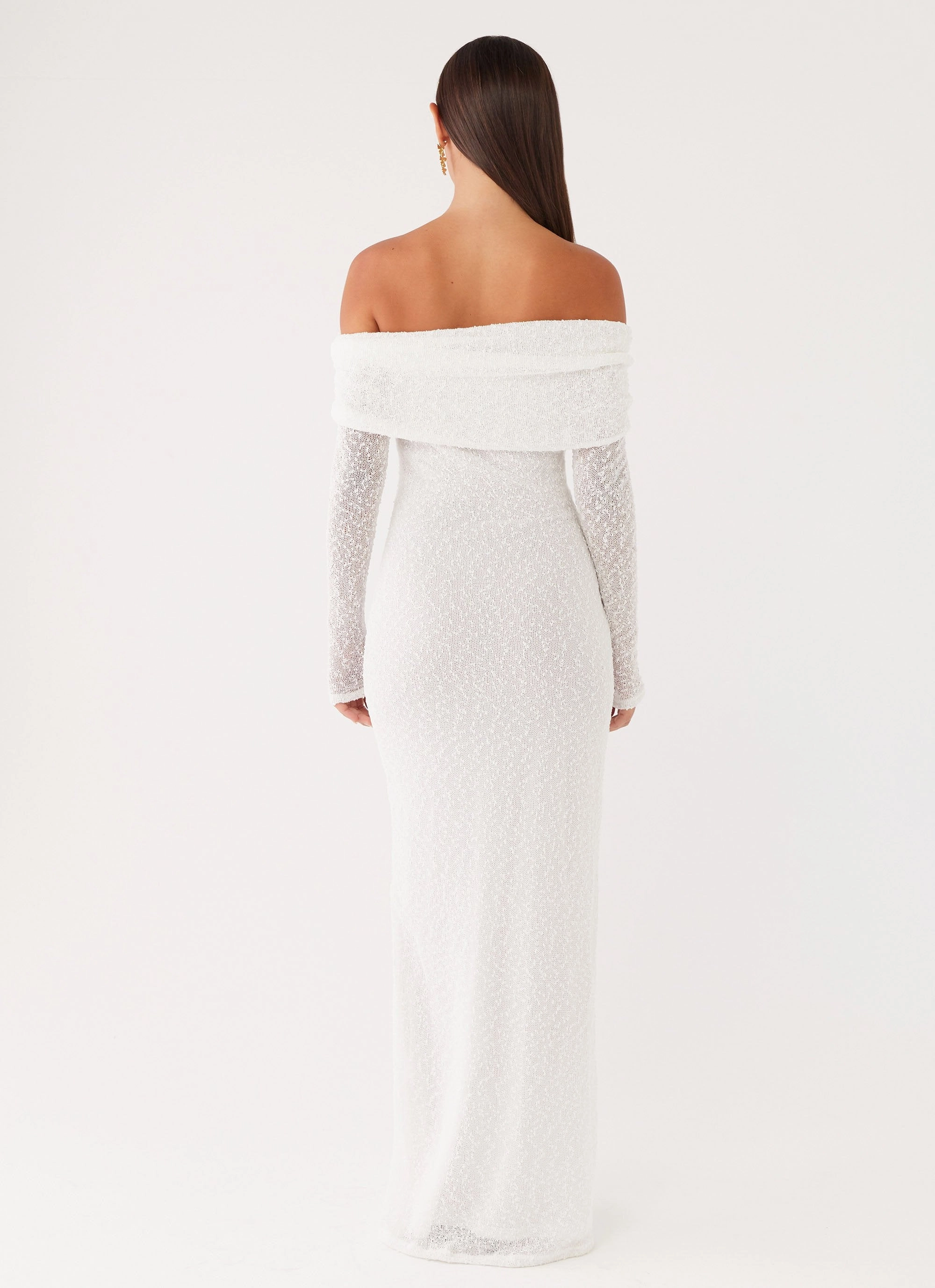 Smart Vibe Timeless Waist Pollyanna Knit Hardware Maxi Dress - Ivory