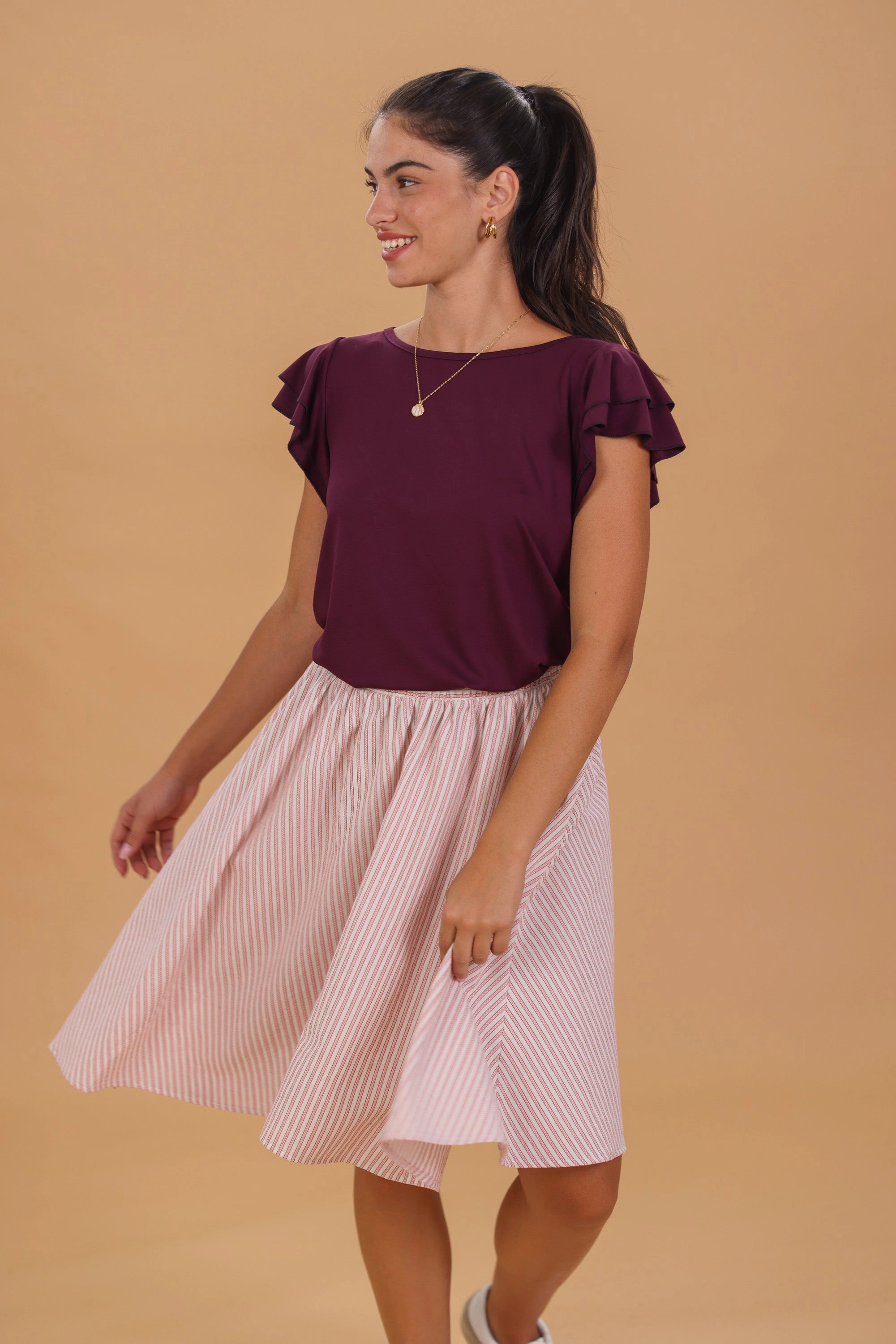 QuickReleaseFastenings Vintage Shirt Top Odile Purple