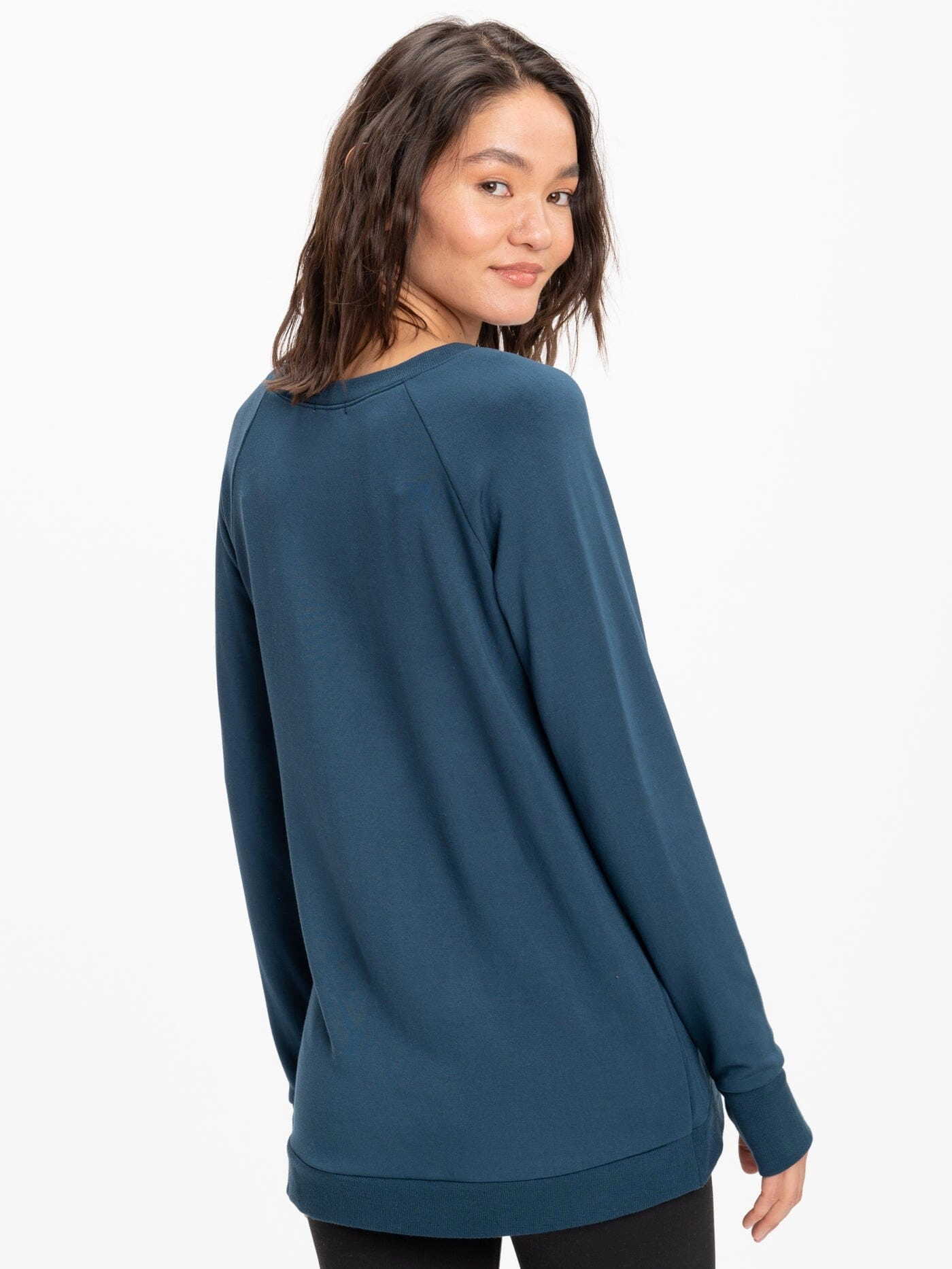 Leanna Feather Fleece Tunic City Commuter Seamless Edge Finishing