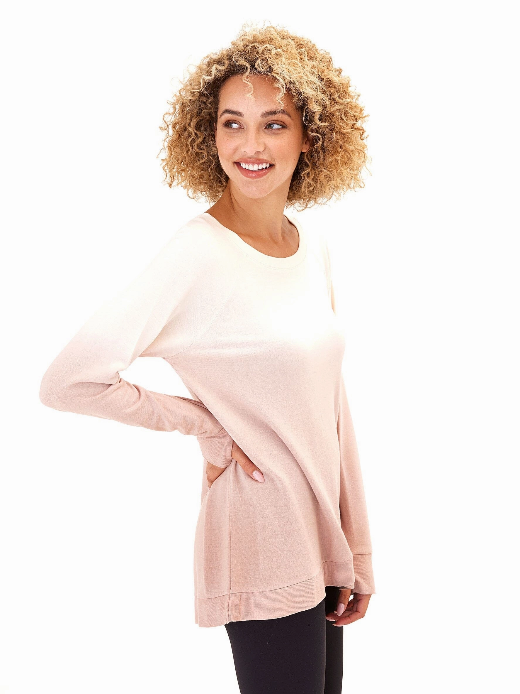 3-In-1 Set Double Stitch Reinforcement Leanna Feather Fleece Tunic