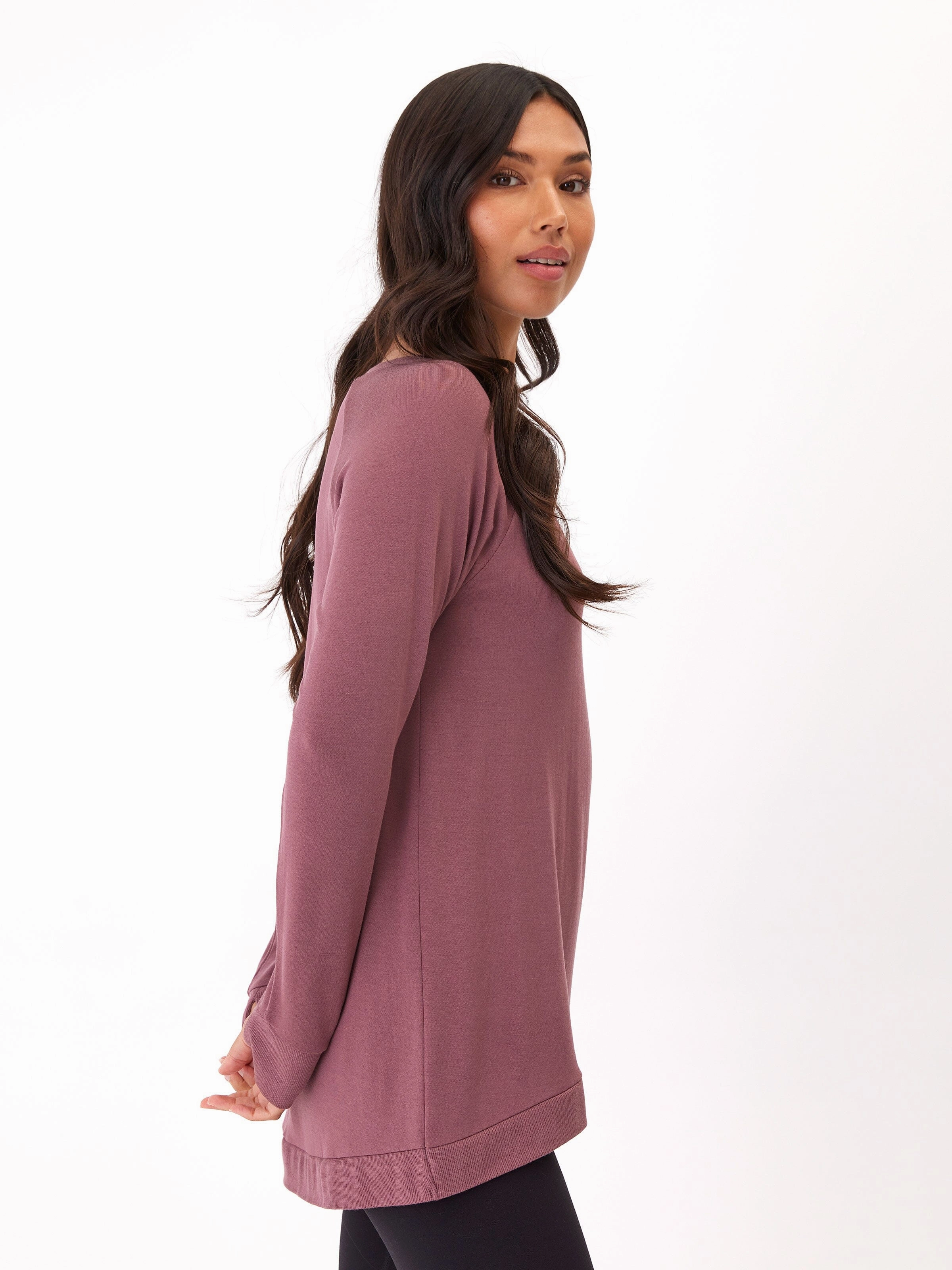 Leanna Feather Fleece Tunic Everyday Urban Style