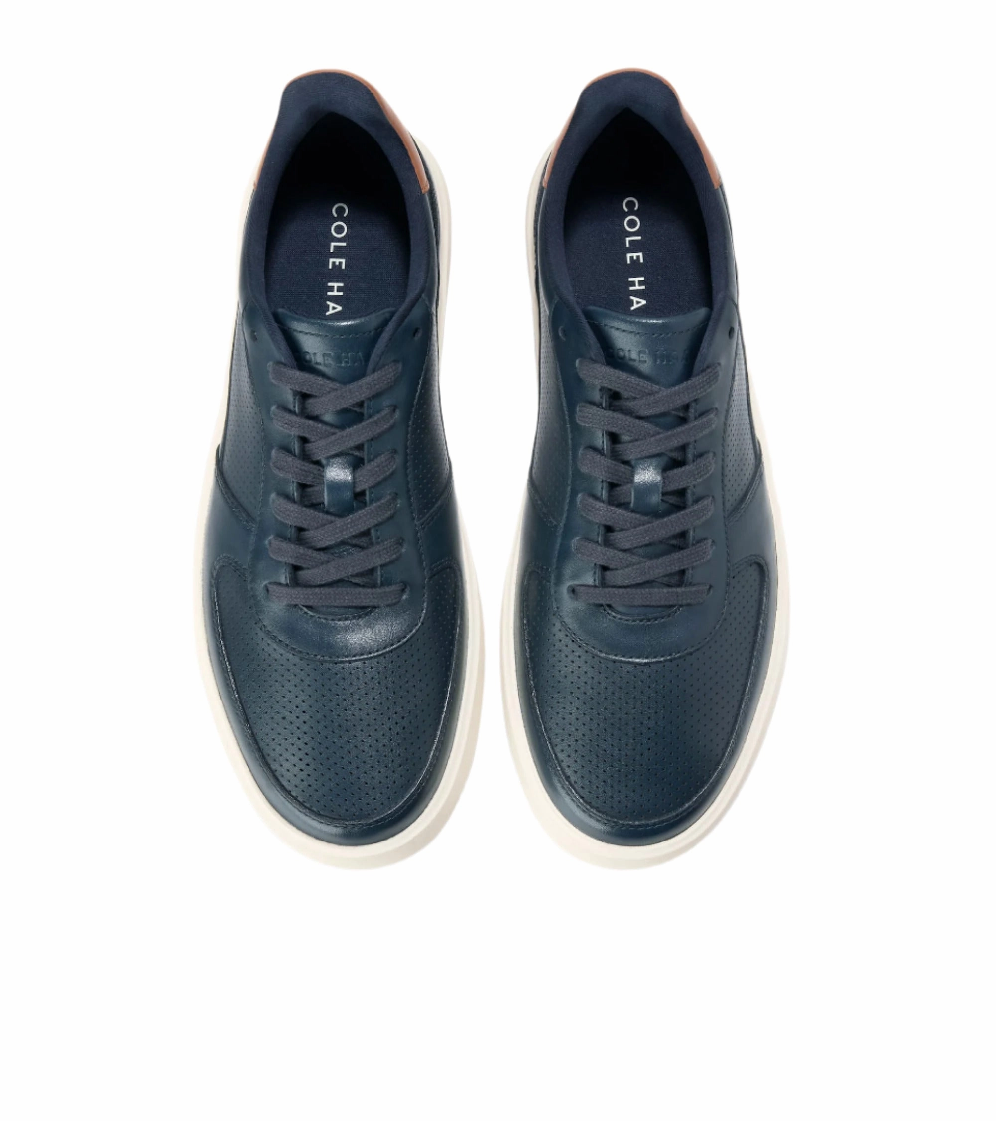 Cole Haan Men's Grand Crosscourt Daily Court Sneakers - Navy Blazer/British Tan Lace   Up