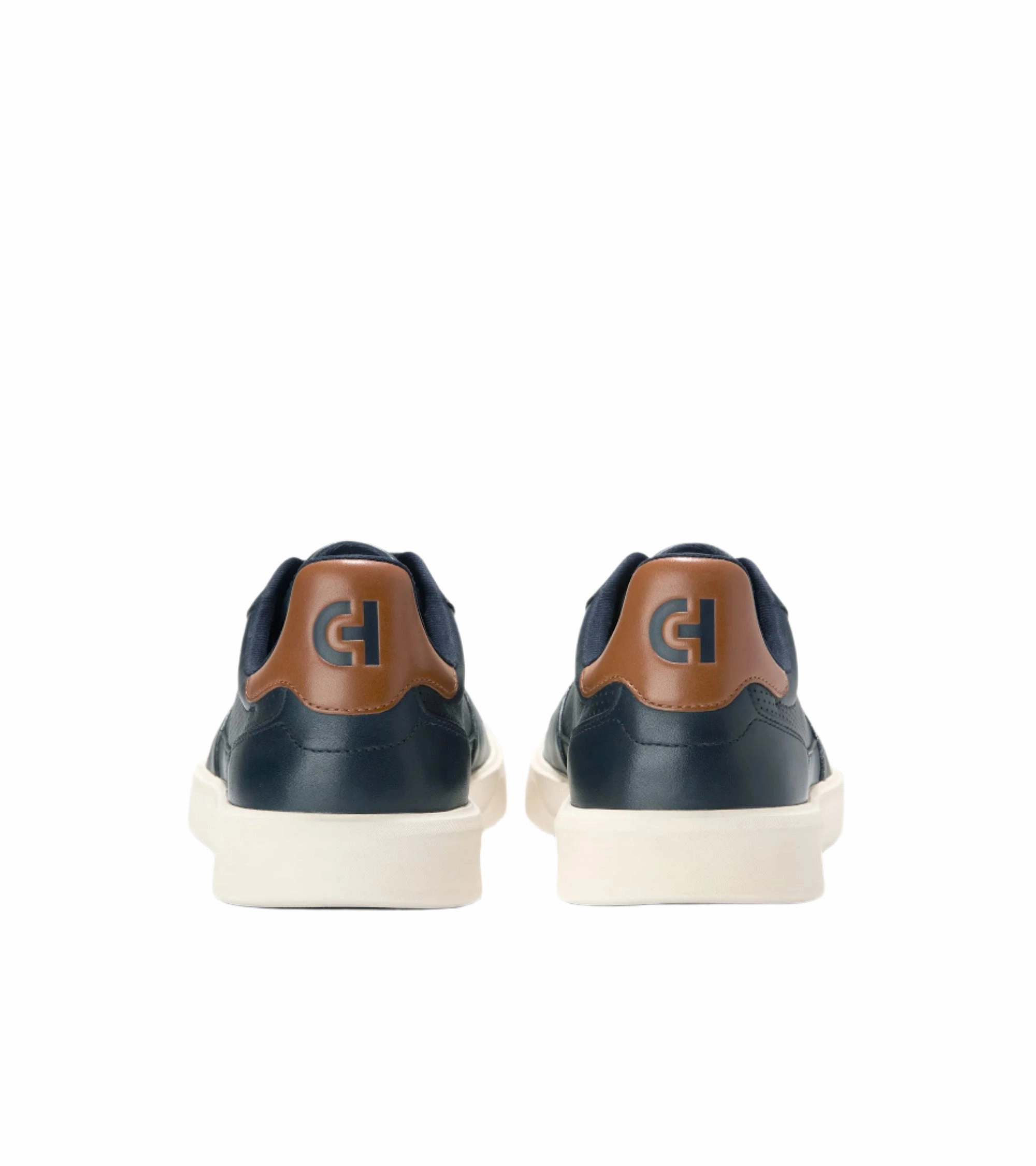 Clean Cut Cool Inside Cole Haan Men's Grand Crosscourt Daily Court Sneakers - Navy Blazer/British Tan