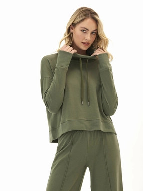 Stylish Basics Shai Cozy Fleece Cowl Neck Pullover