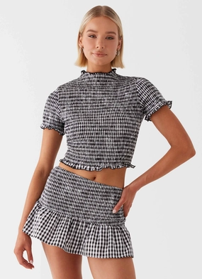 OdorResistant Fabric Sweetest Pie T-Shirt - Black Gingham