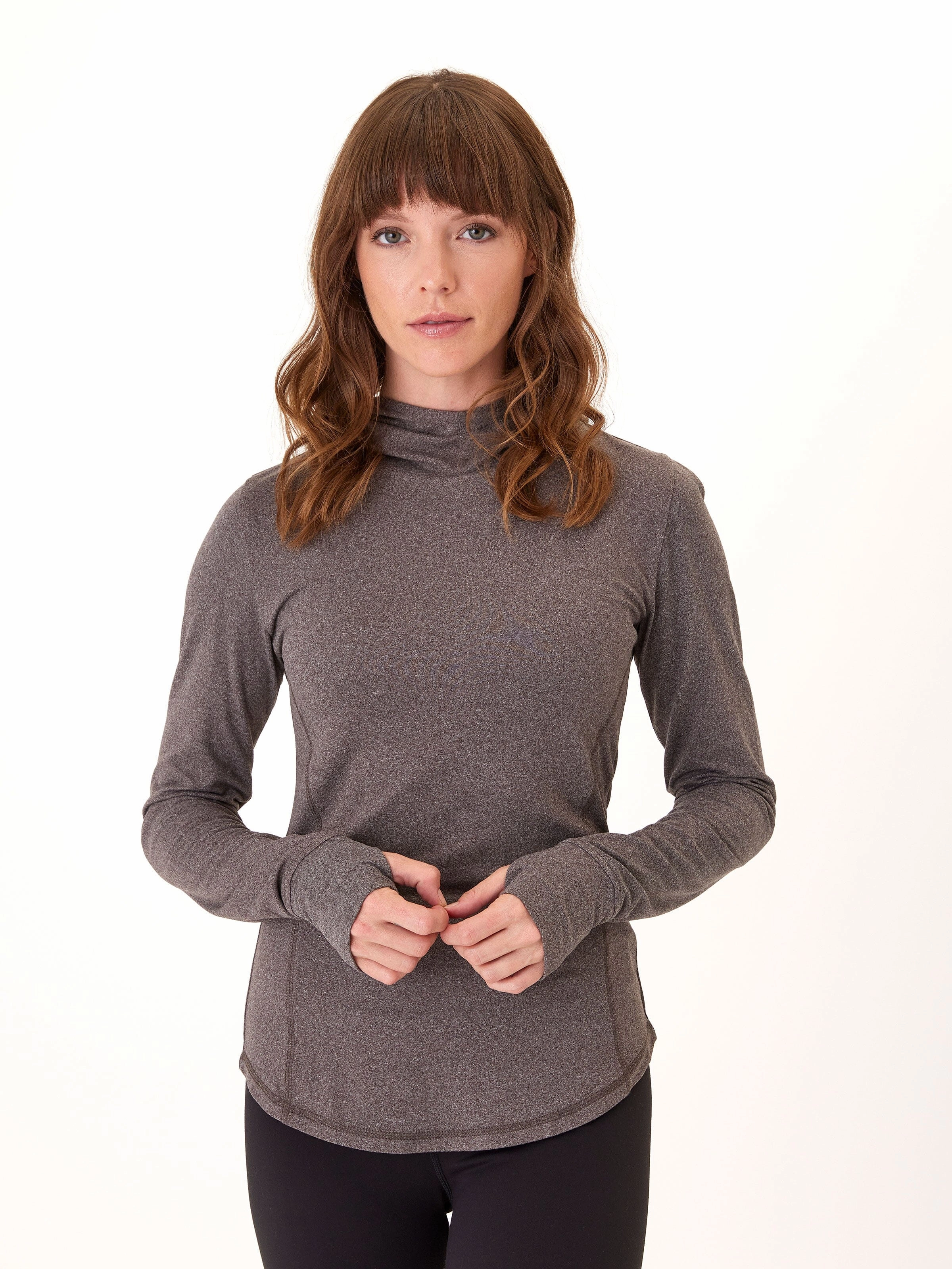 Linnaea Luxe Jersey Fitted Hoodie MultiPocket Configuration Stretch Cloth