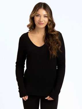 Lorelai Feather Fleece Top Sleek Utility Contemporary Fit