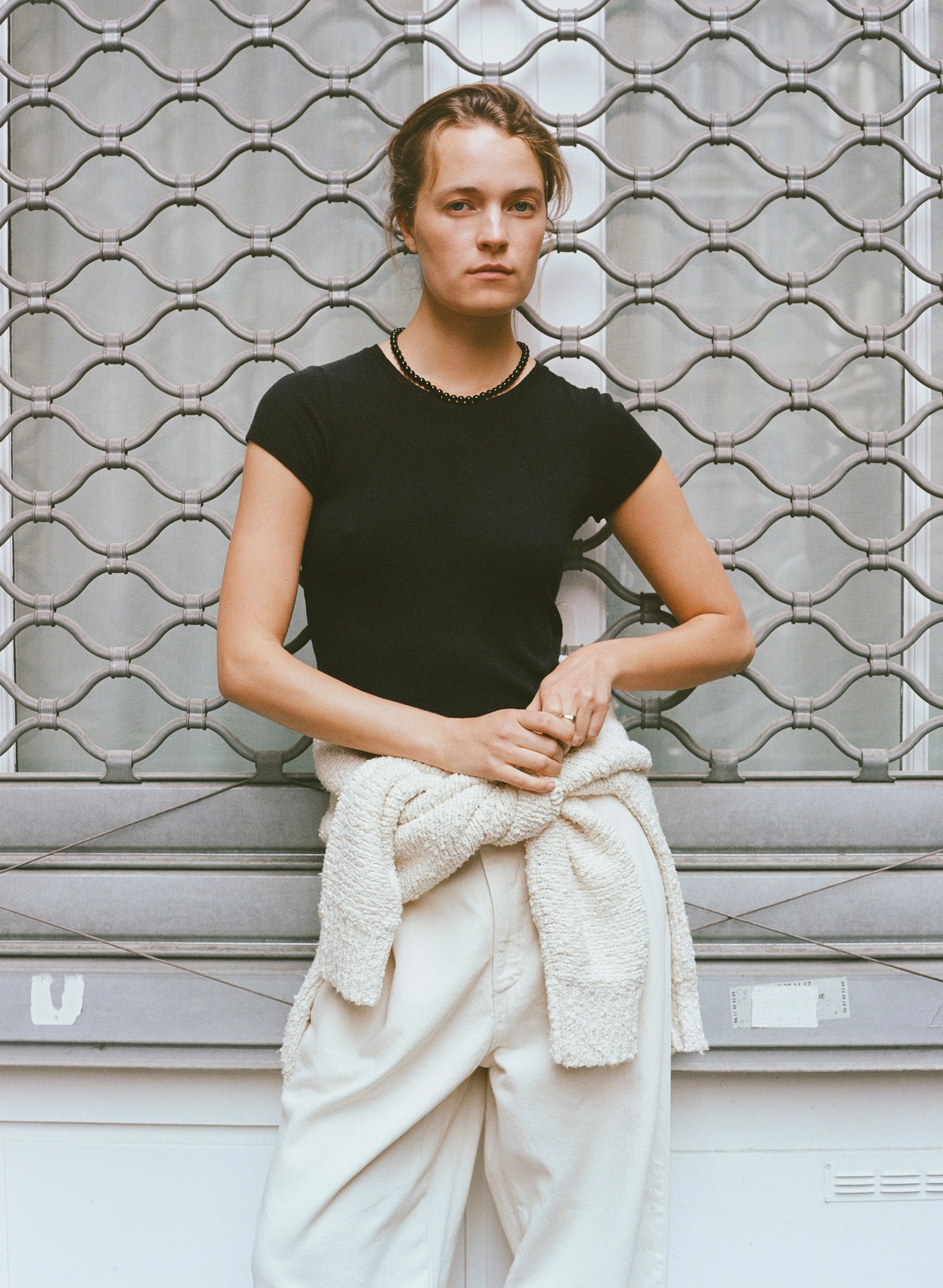 Lou Tee, Regen Silk Noil Jersey, Black Cozy Comfort Look SkinFriendlyFibers