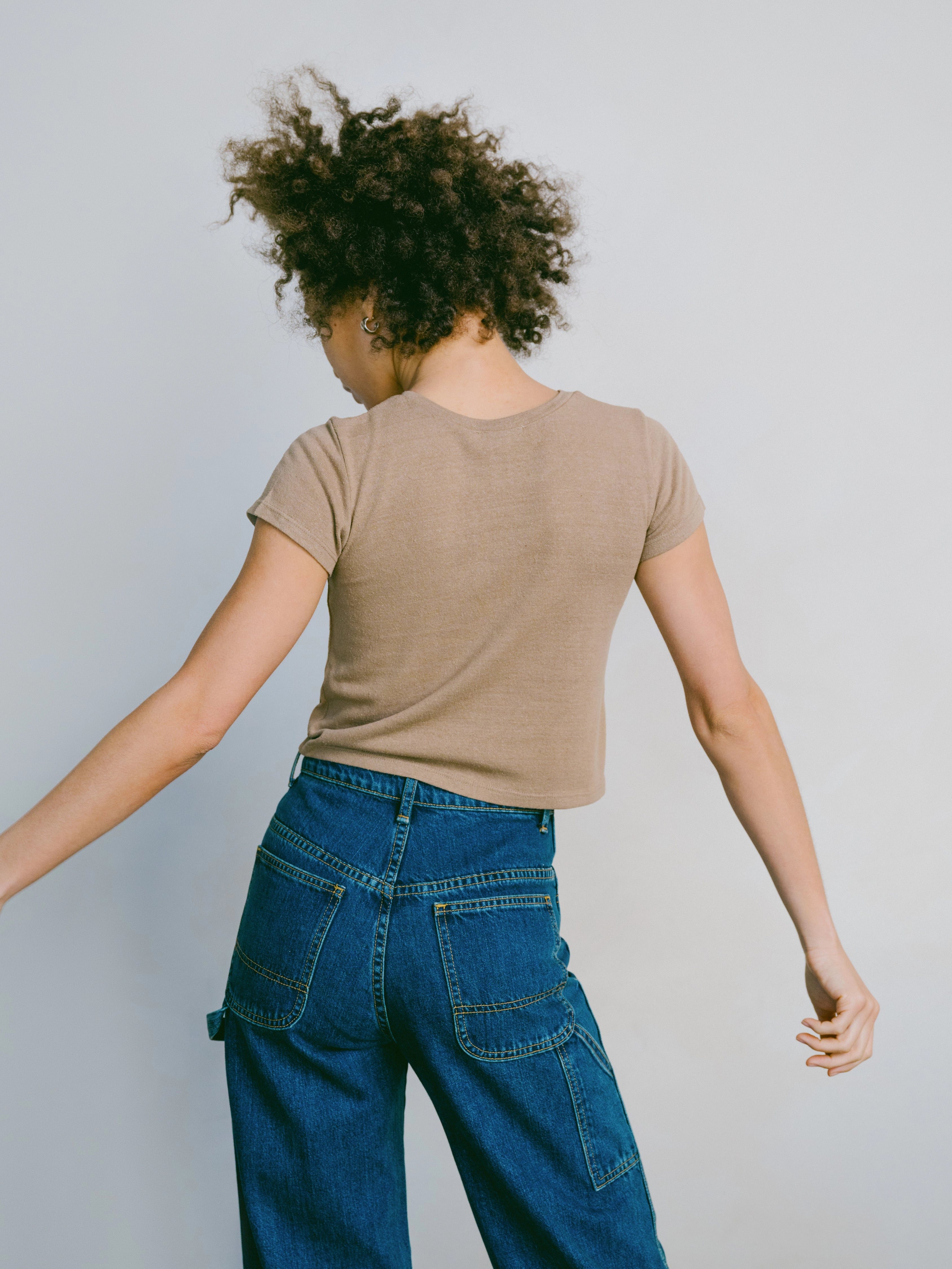 Lou Tee, Regen Silk Noil Jersey, Tea Basic Wear Seasonal Comfort
