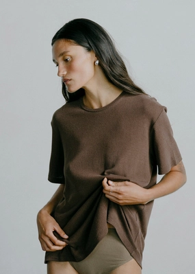 Relax Fit Design Big Tee, Regen Silk Noil Jersey, Manzanita