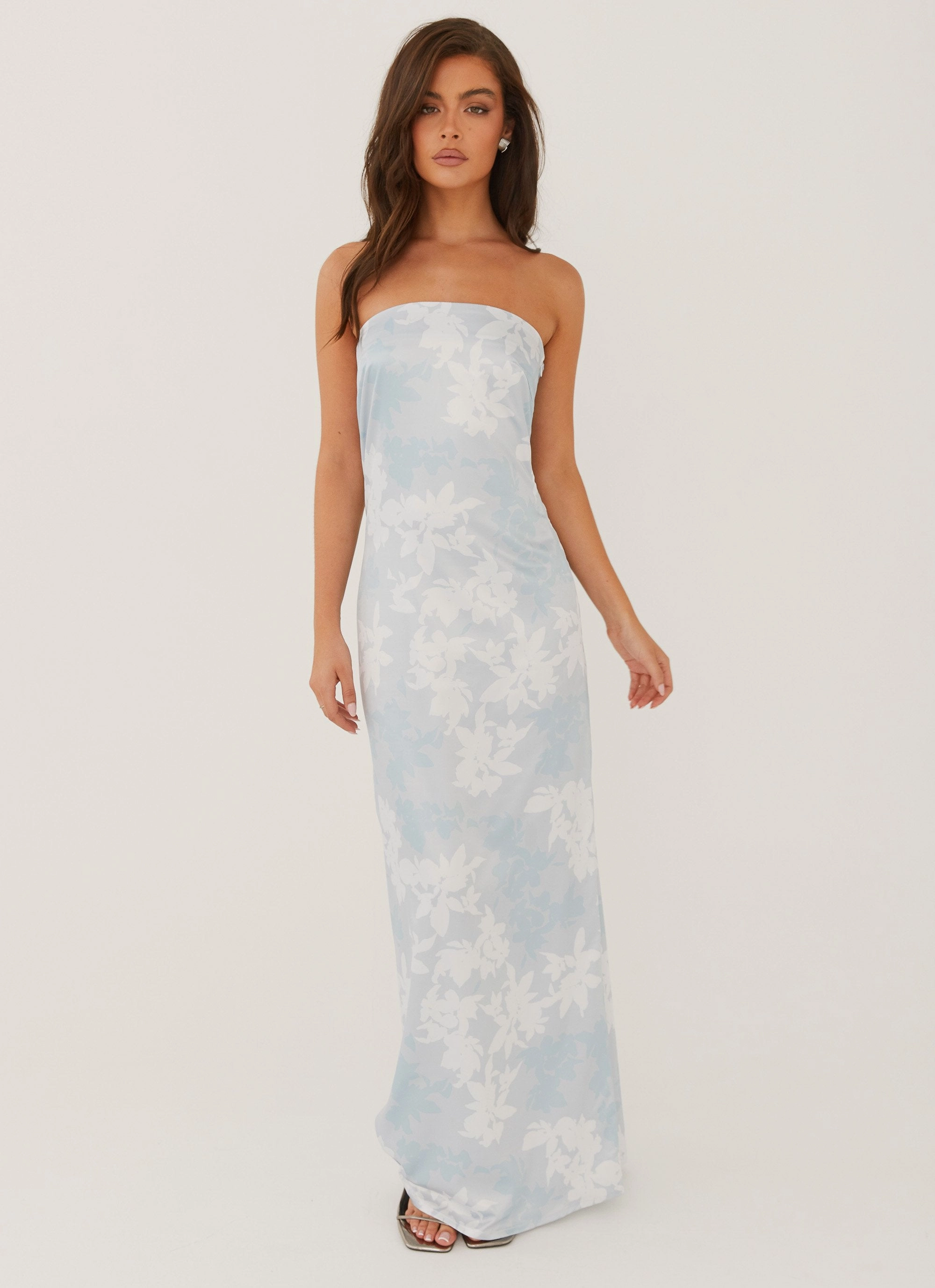 Sculpted Form Classy Look Love Me More Maxi Dress - Blue Blossom