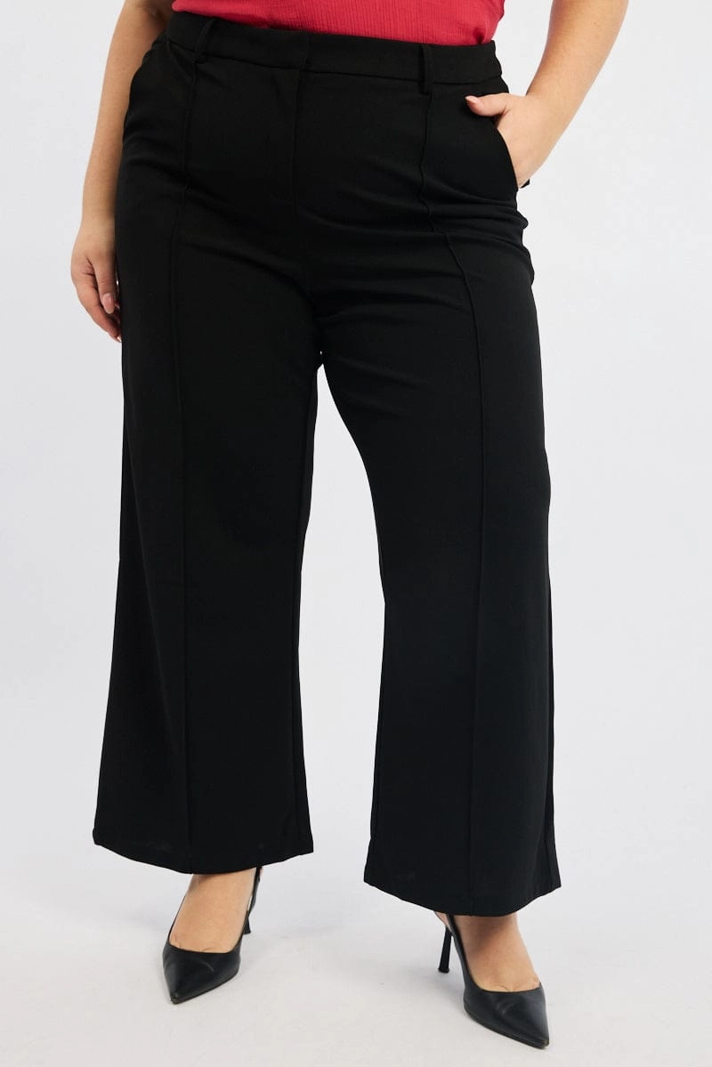 Tough Style On The Go Black Tailored Work Pants
