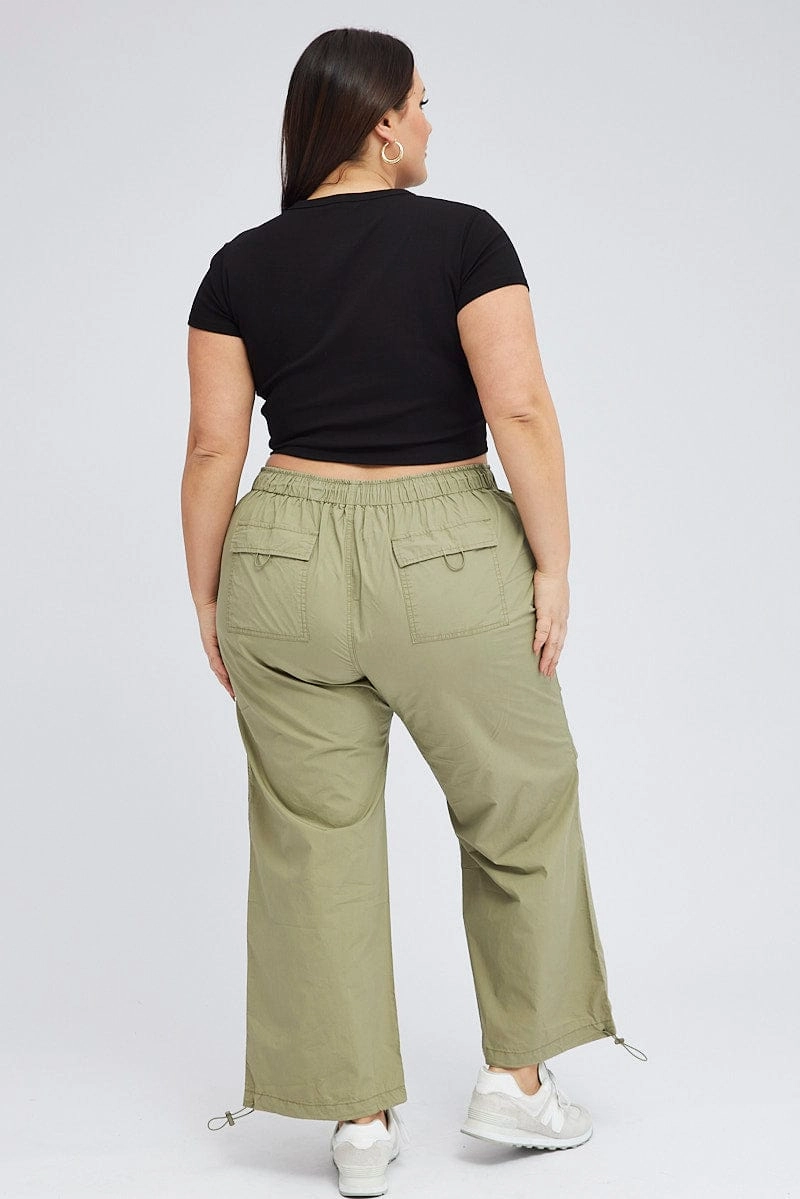 Green Parachute Pants Cargo Weekend Ready