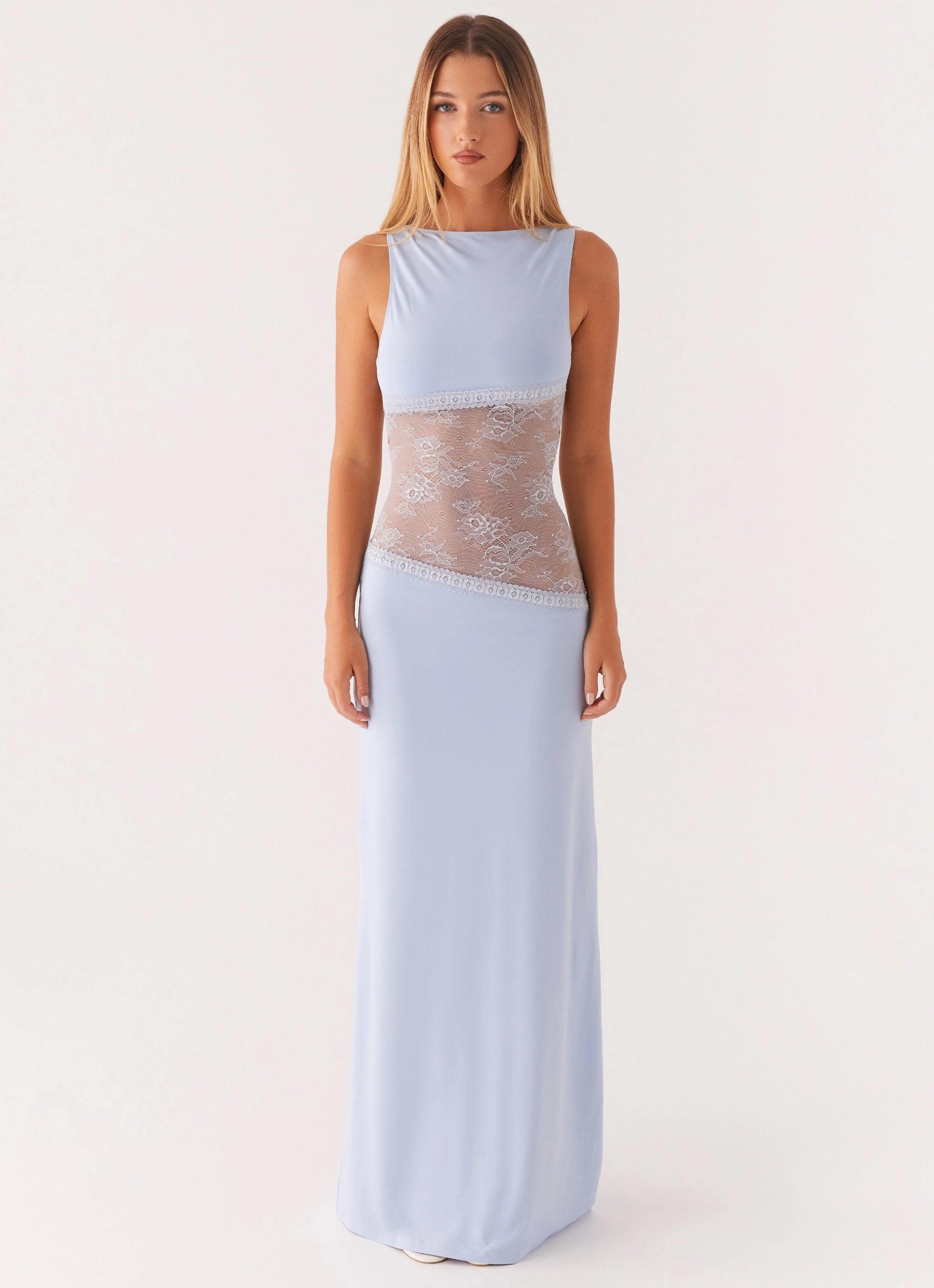 Lucinda Maxi Dress - Blue Easy Draping