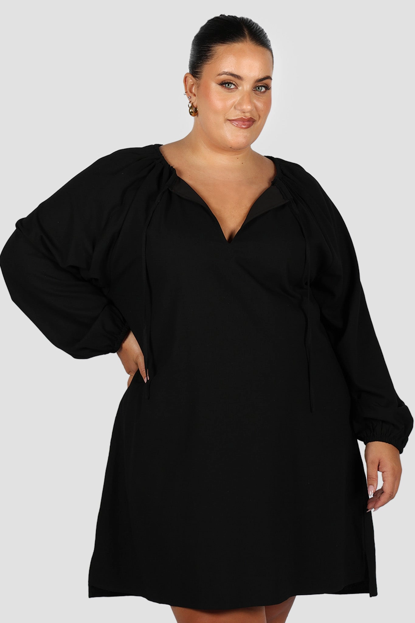 Multi Season Cute Glow EADIE DRESS BLACK