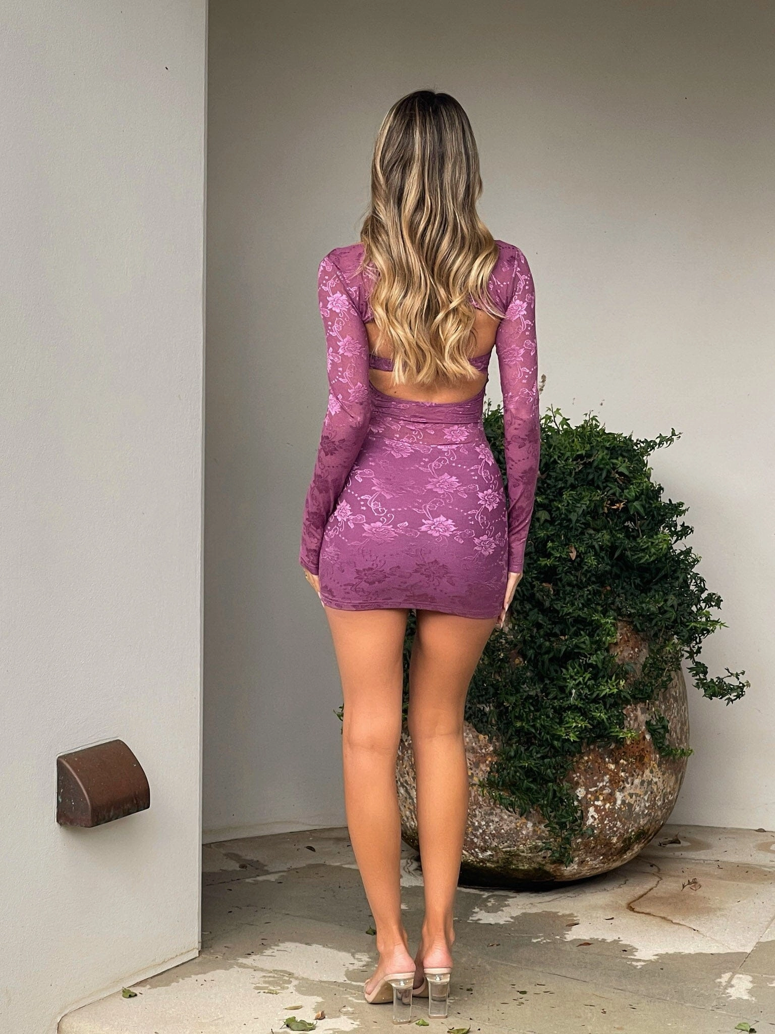 Refined Form Edge Detail MORGANA MINI DRESS PURPLE