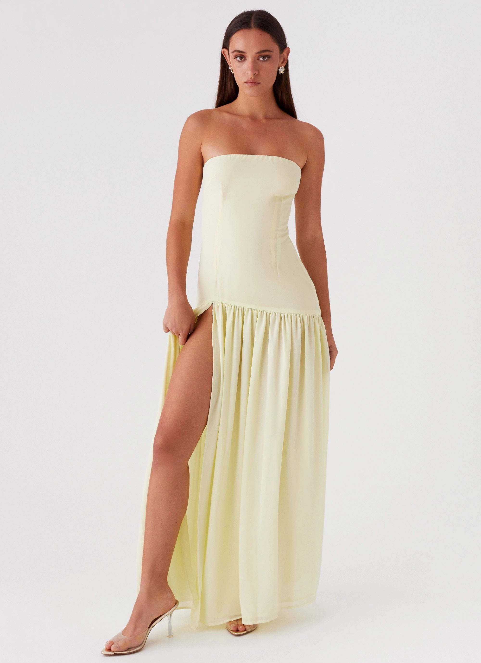 Eden Strapless Maxi Dress - Yellow Warm Palette Daily Mood