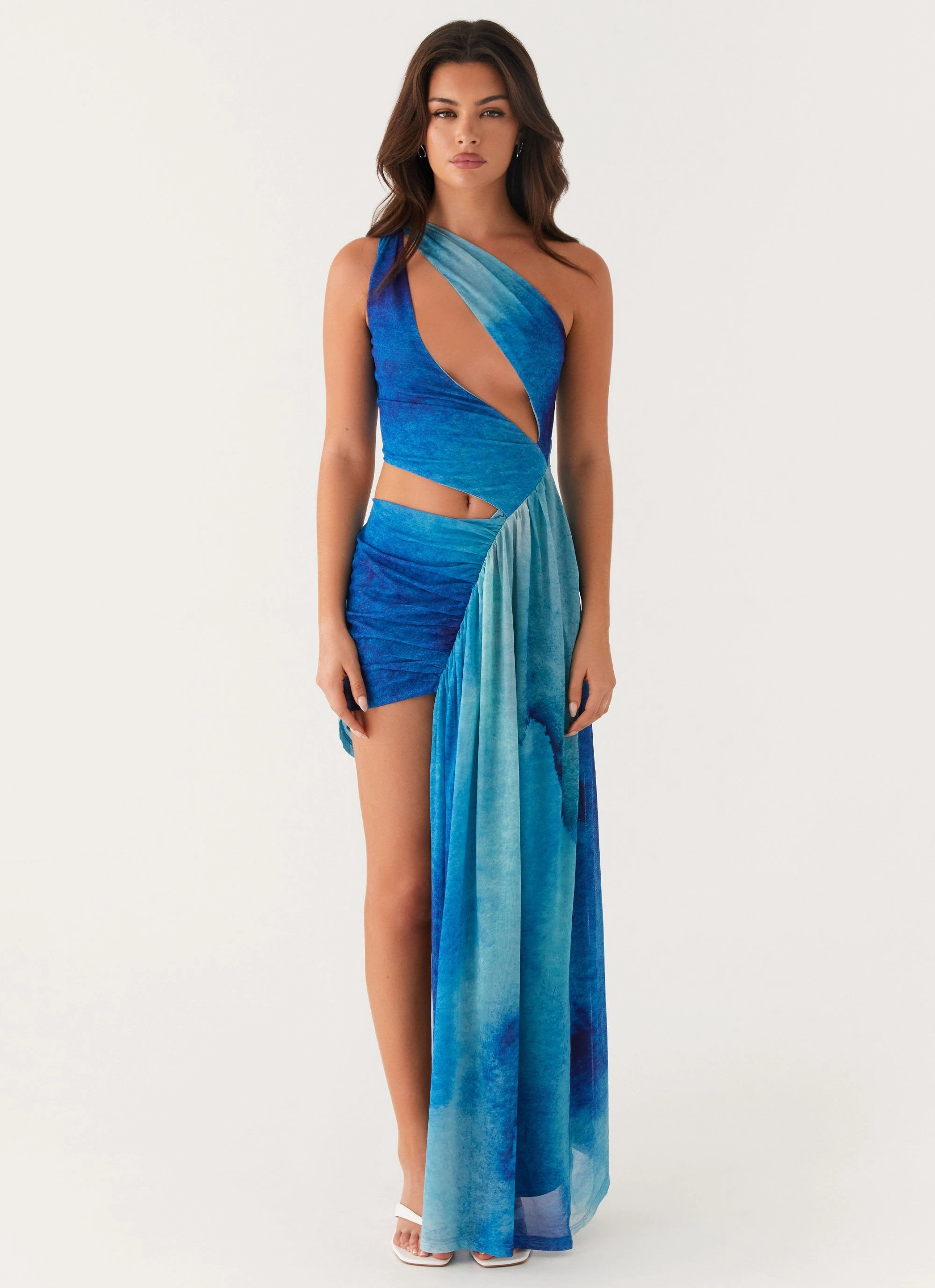 Blinded Maxi Dress - Blue Tie Dye Playful touch