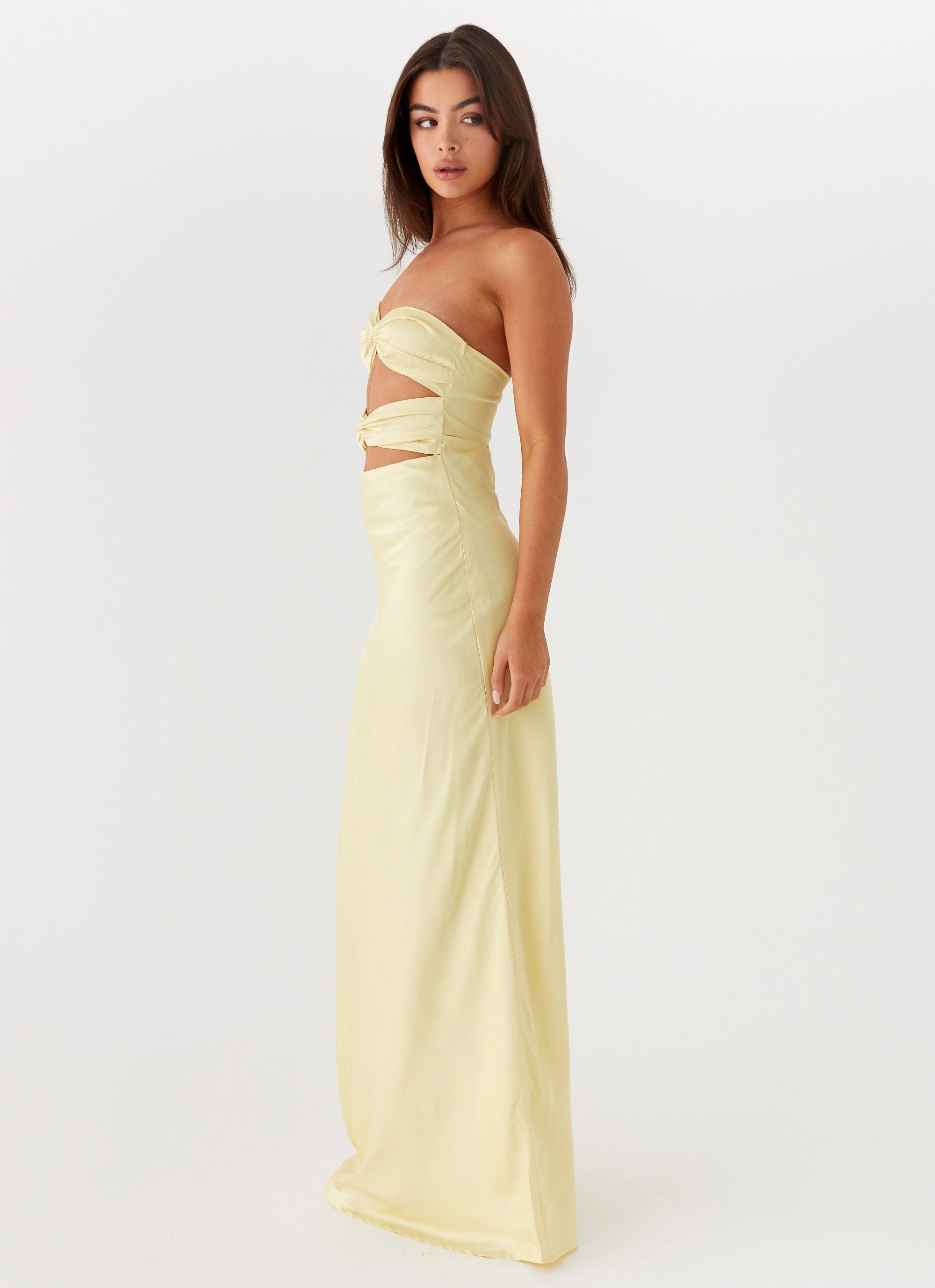 Shore Time Smooth-Lining Tianna Strapless Maxi Dress - Yellow
