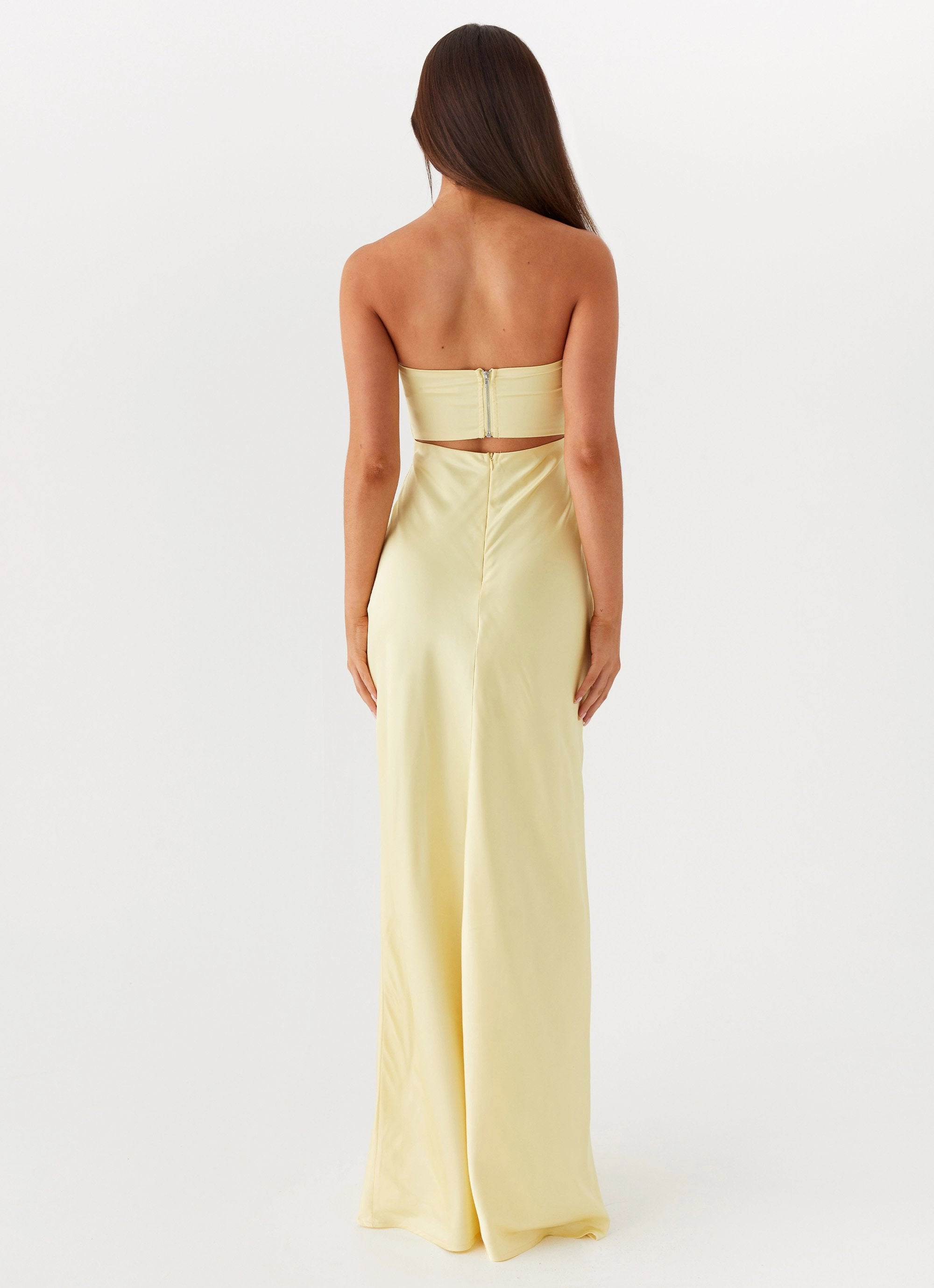 BreathableFabric Timeless Edge Tianna Strapless Maxi Dress - Yellow