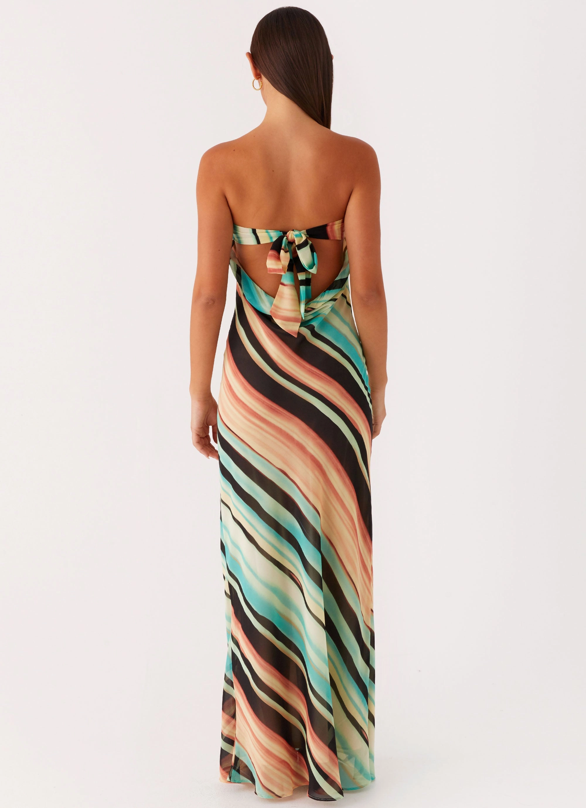 Silky texture Como Maxi Dress - Stripe