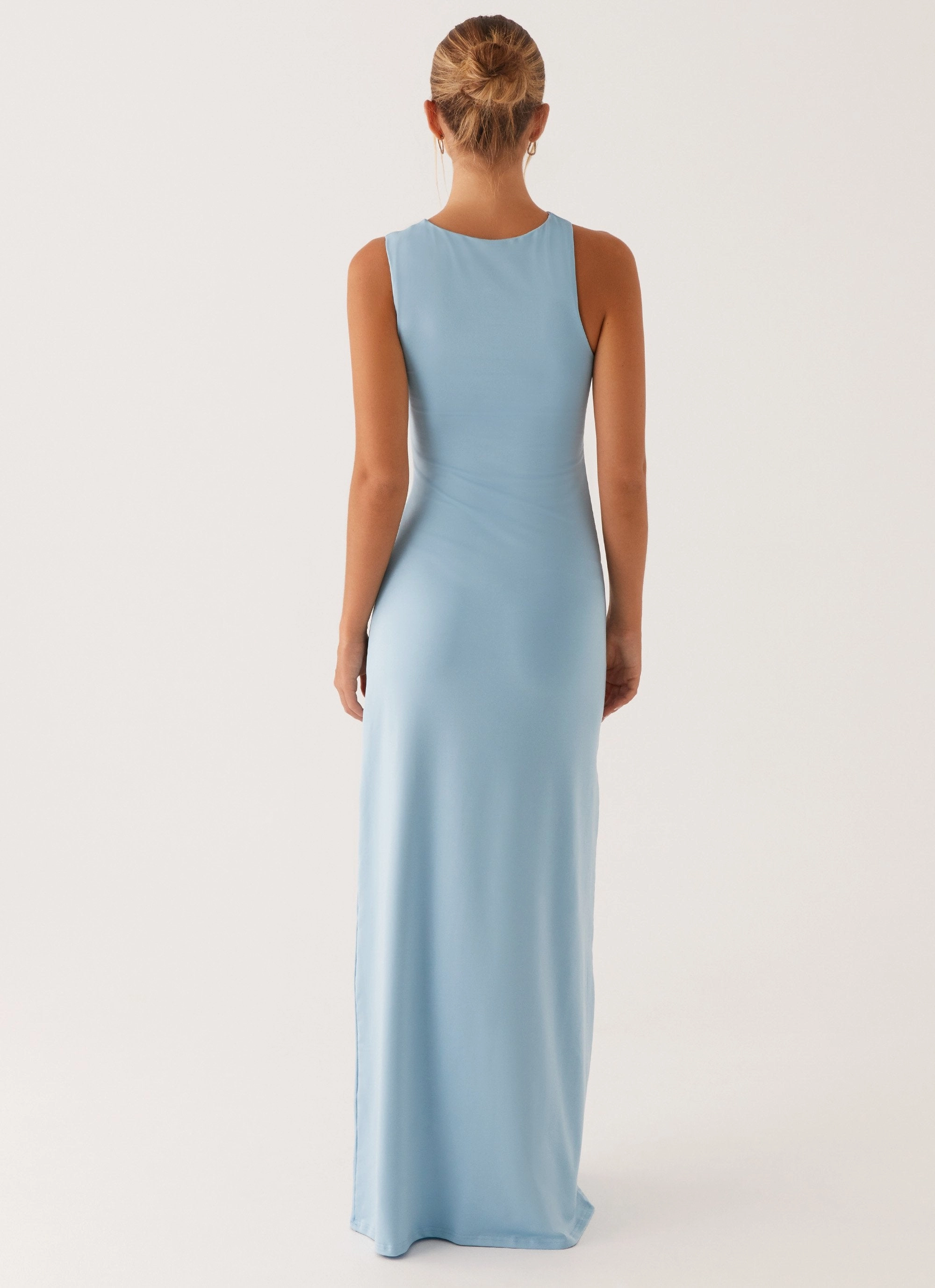 Comfy and Relaxed Nature Bloom Mahalia Maxi Dress - Blue