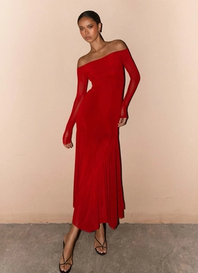 Maribel Maxi Dress - Red Romantic Vibes