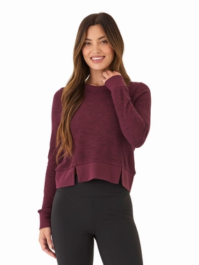 Marie Rhythm Slub Step-Hem Pullover Easy Care Machine Washable Seam Sealed Construction
