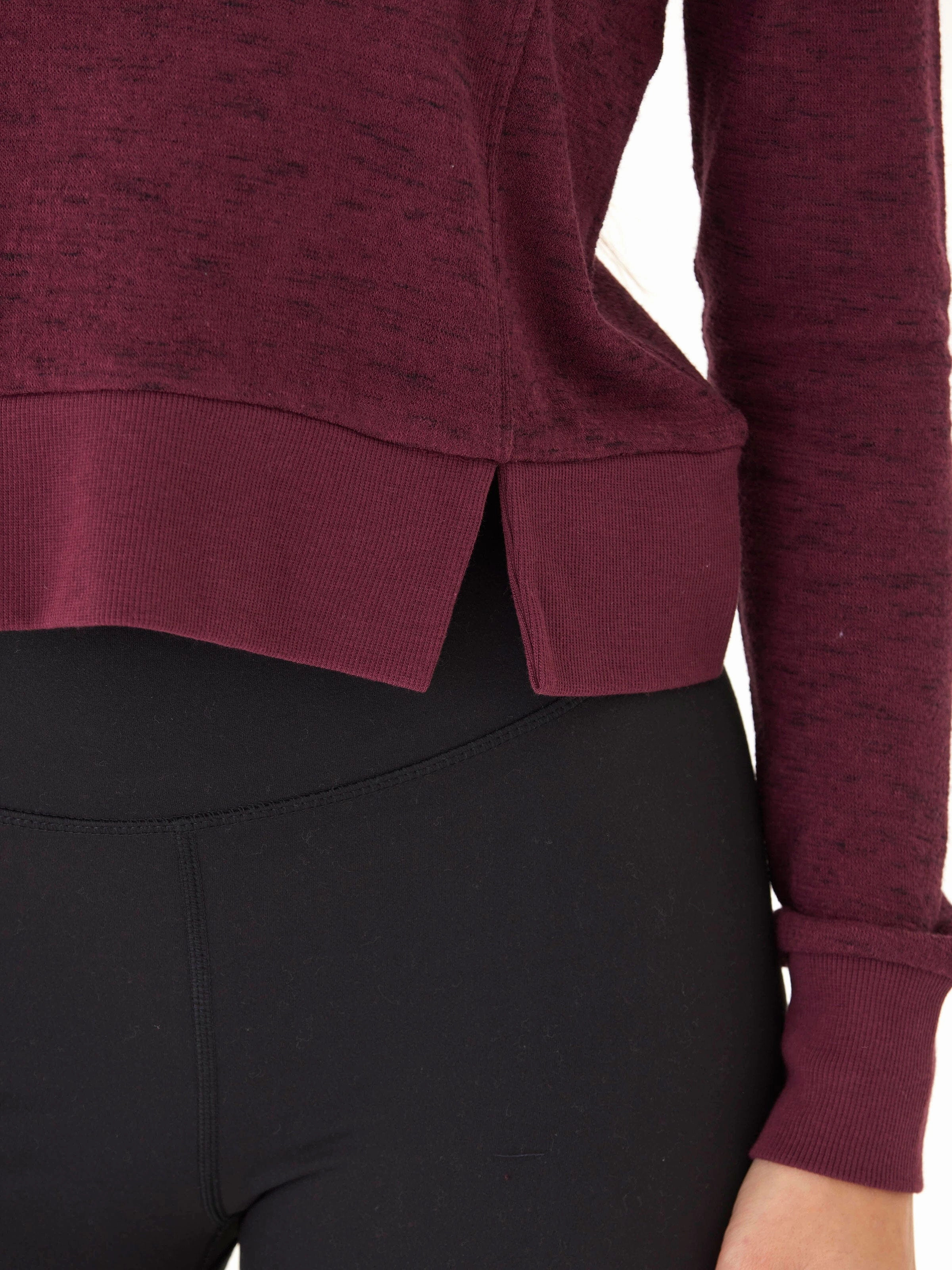 ThermalReflective Marie Rhythm Slub Step-Hem Pullover