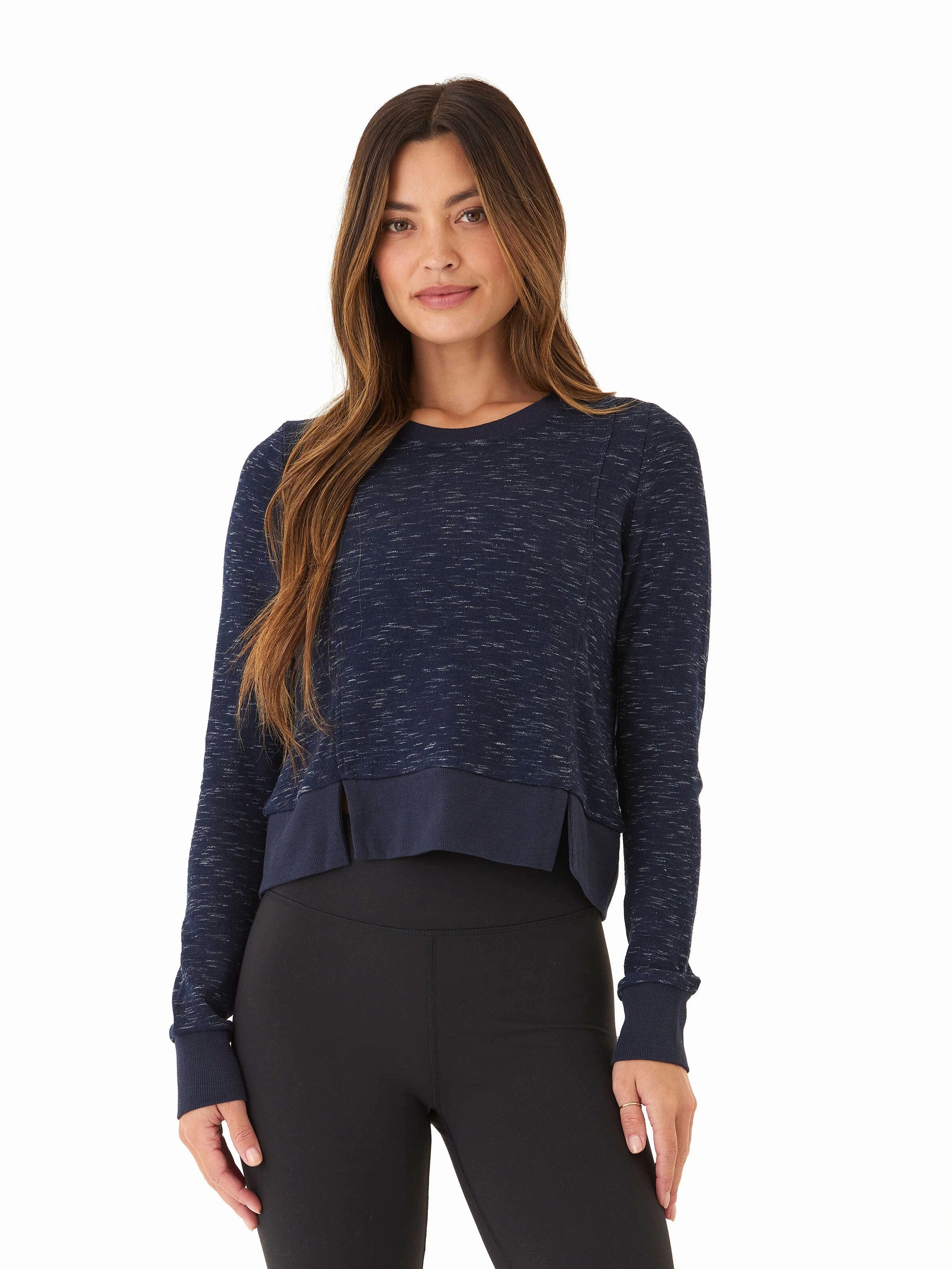 Marie Rhythm Slub Step-Hem Pullover Trail To Town