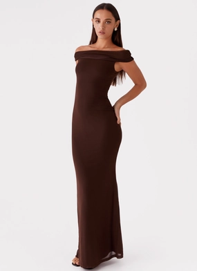 Subtle Motion Marilyn Maxi Dress - Chocolate