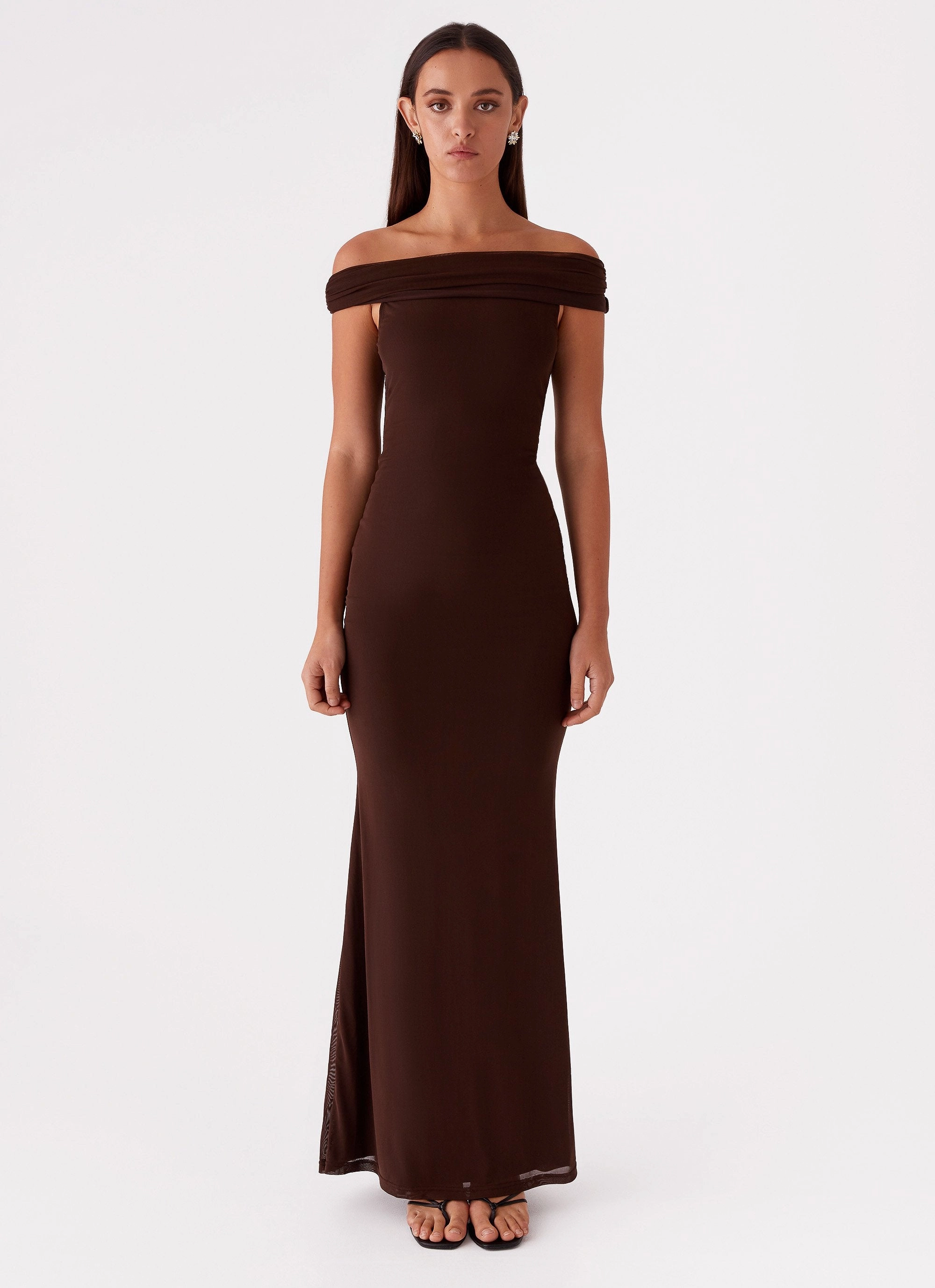 Marilyn Maxi Dress - Chocolate MoldResistantTexture Calm Style