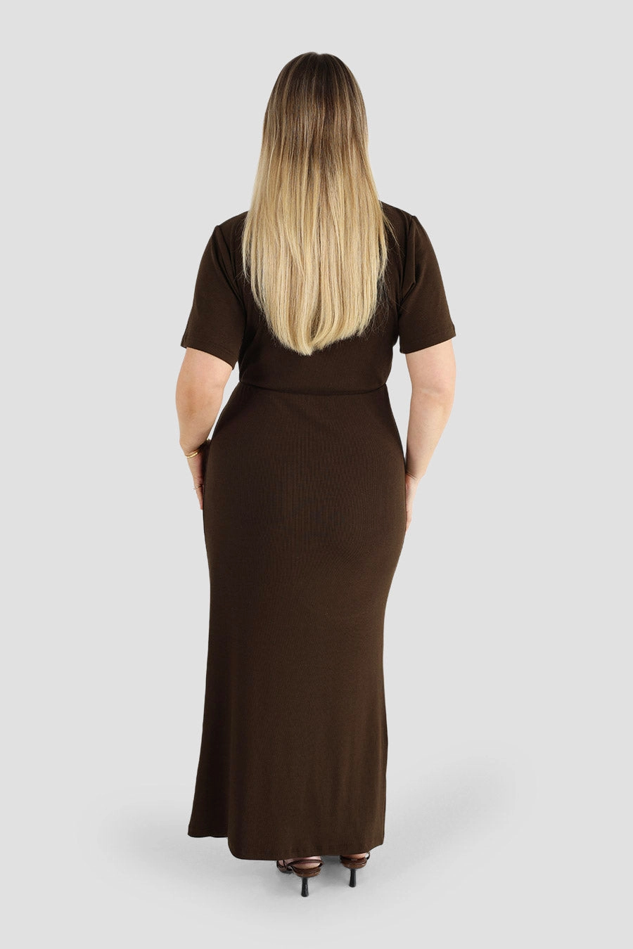 MARNIE RIB DRESS ESPRESSO Perfect Fit Wear