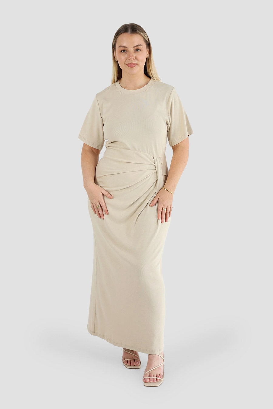 Elegant Comfort Event Mood MARNIE RIB DRESS VANILLA