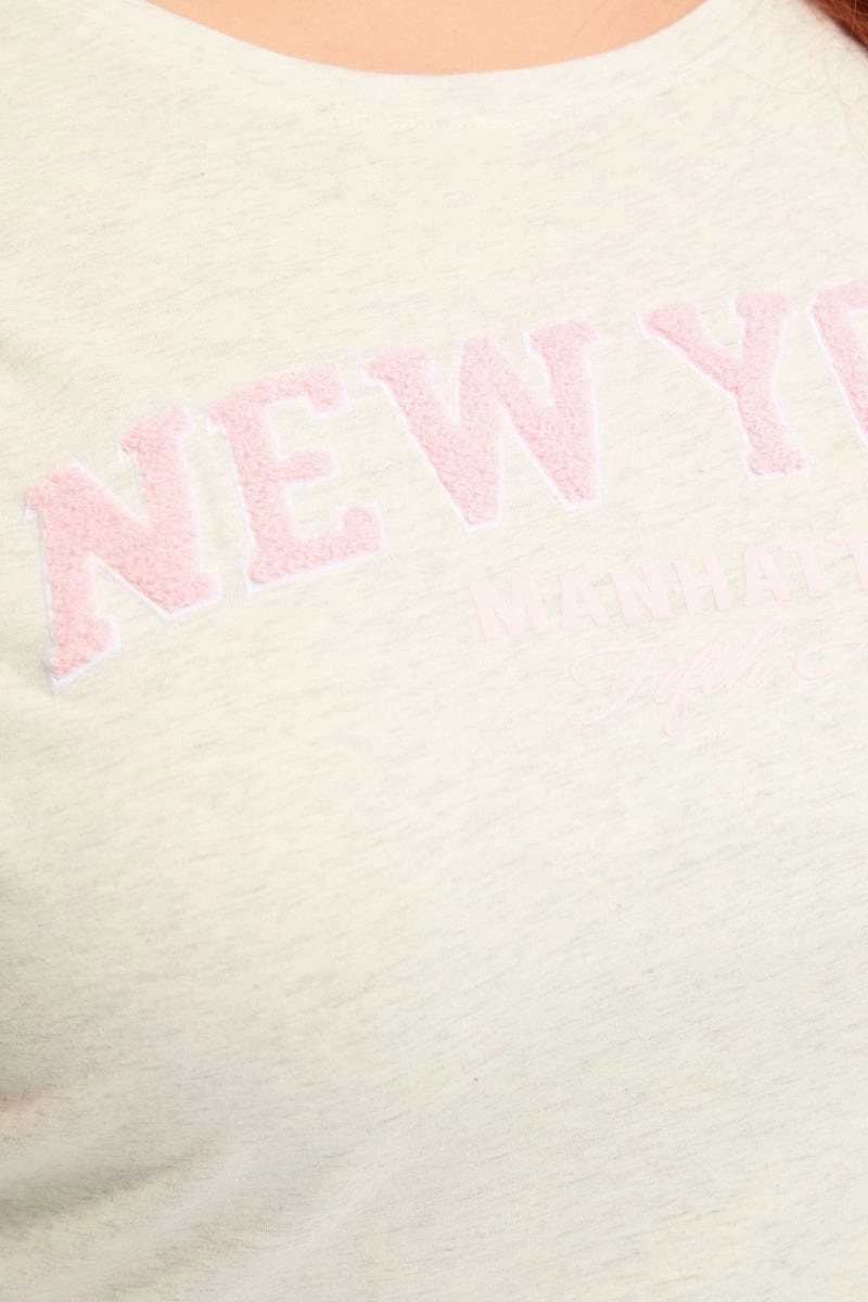 Matte Look Vintage Look Grey Graphic T-shirt Short Sleeve Crew Neck