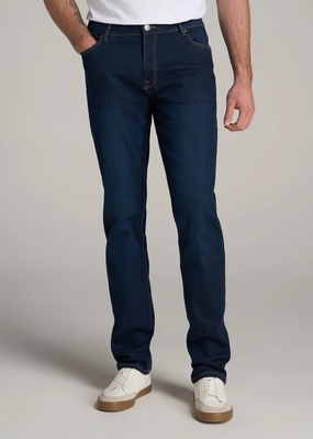 Minimalist Elegant Mason RELAXED Jeans for Tall Men in Blue Steel