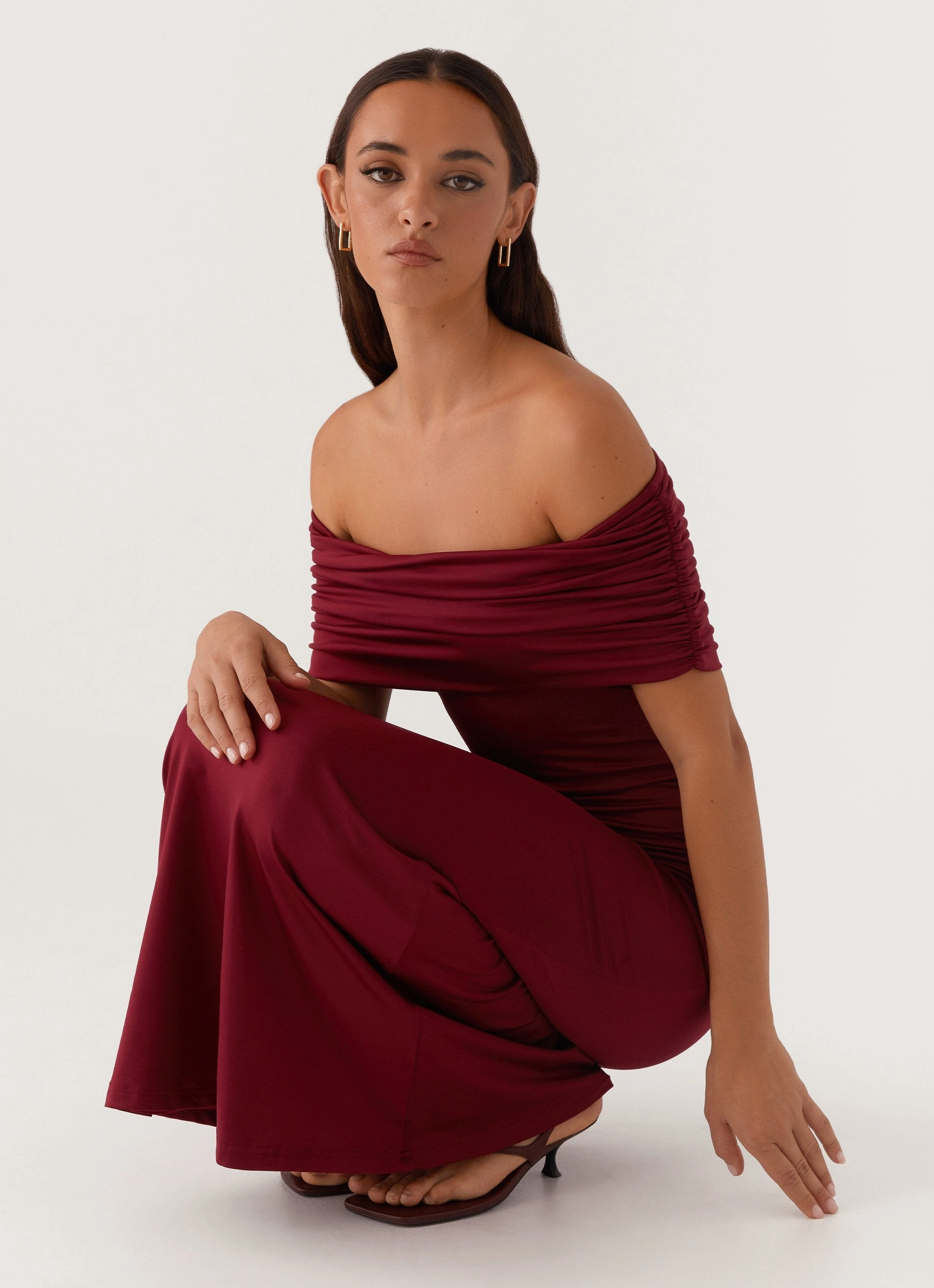Maude Maxi Dress - Maroon Tall Girl