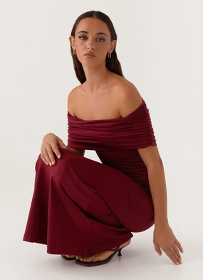 Maude Maxi Dress - Maroon Tall Girl